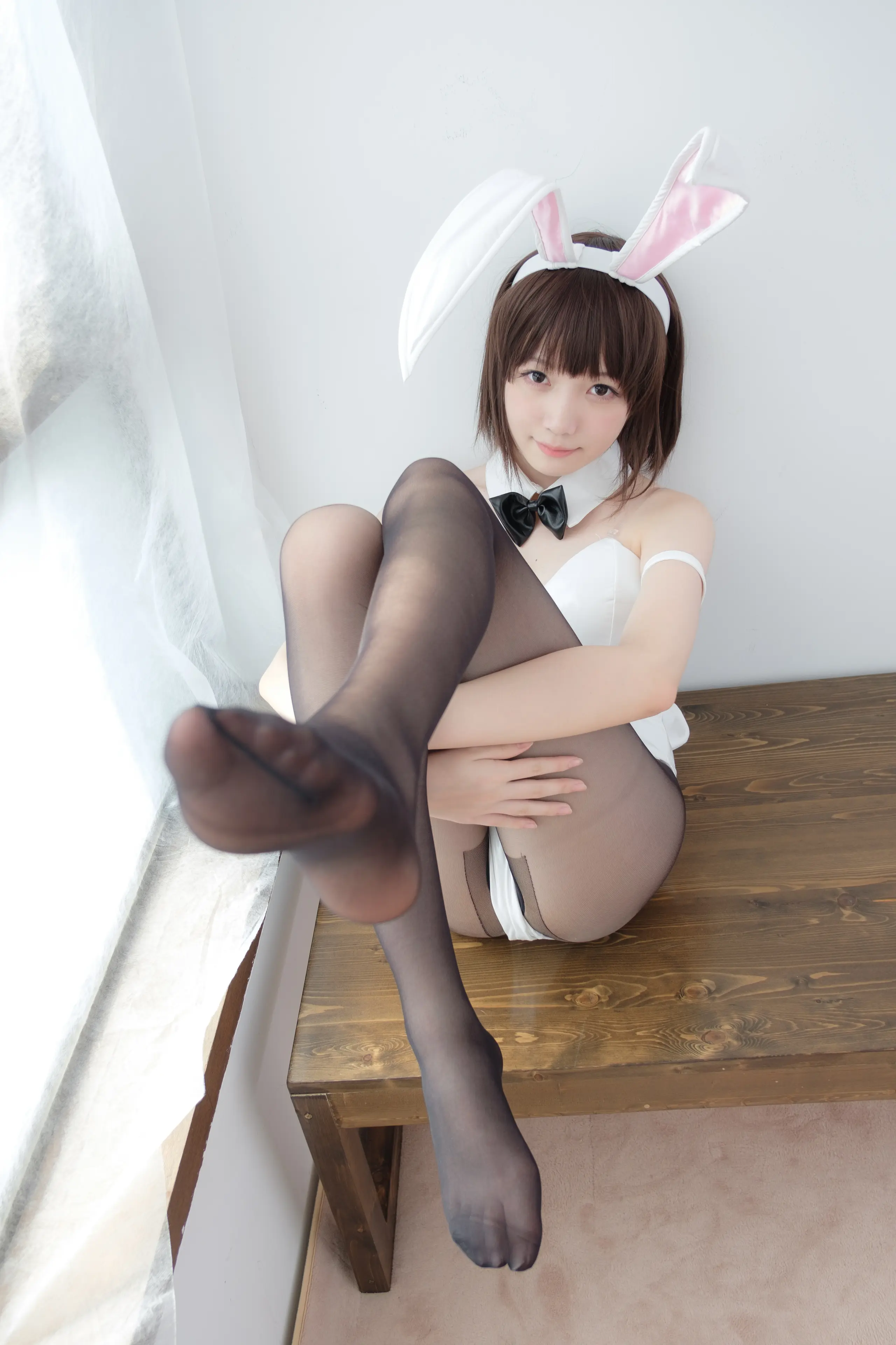 森萝财团 LOVEPLUS 黑丝网袜兔女郎 [148P]