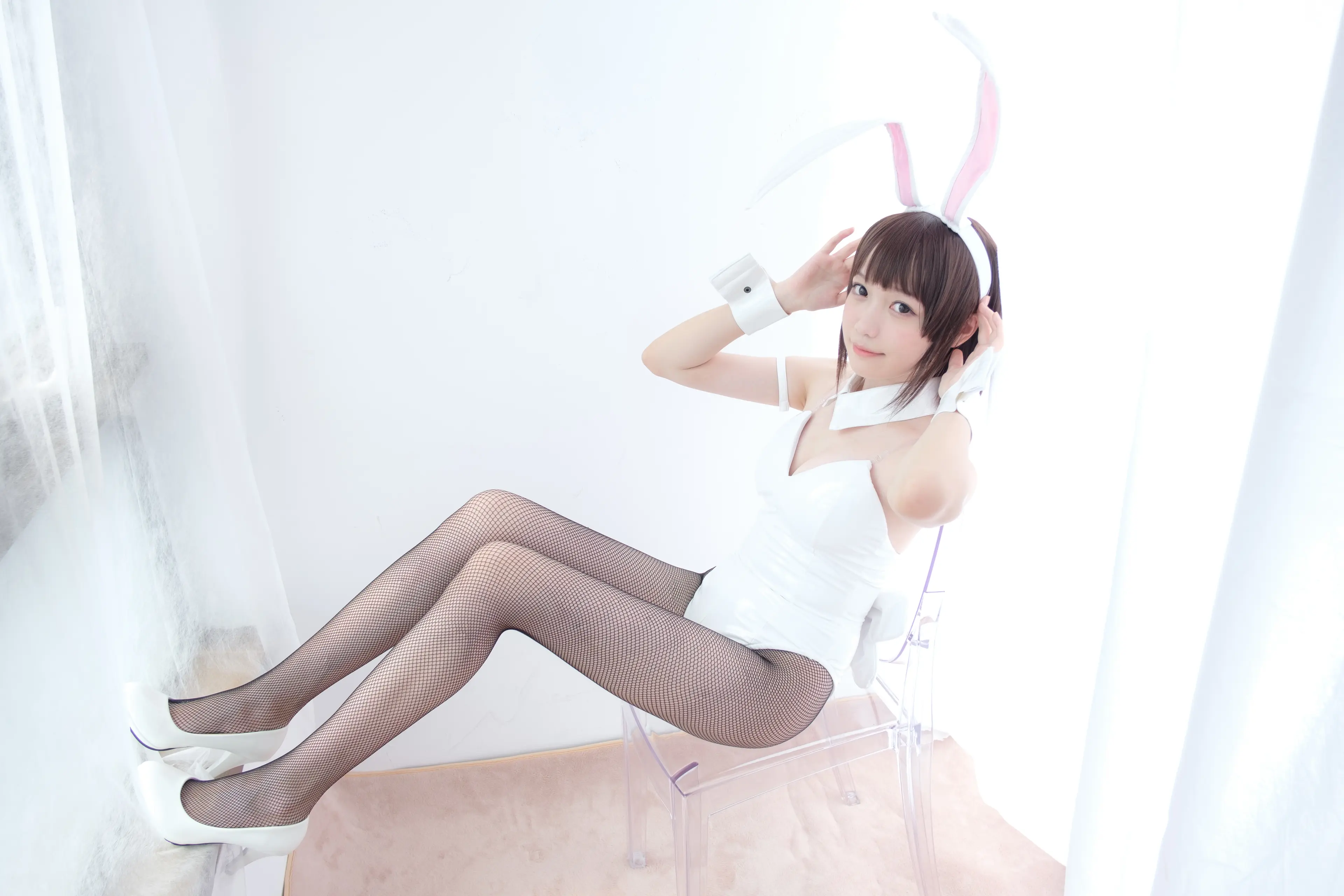 森萝财团 LOVEPLUS 黑丝网袜兔女郎 [148P]