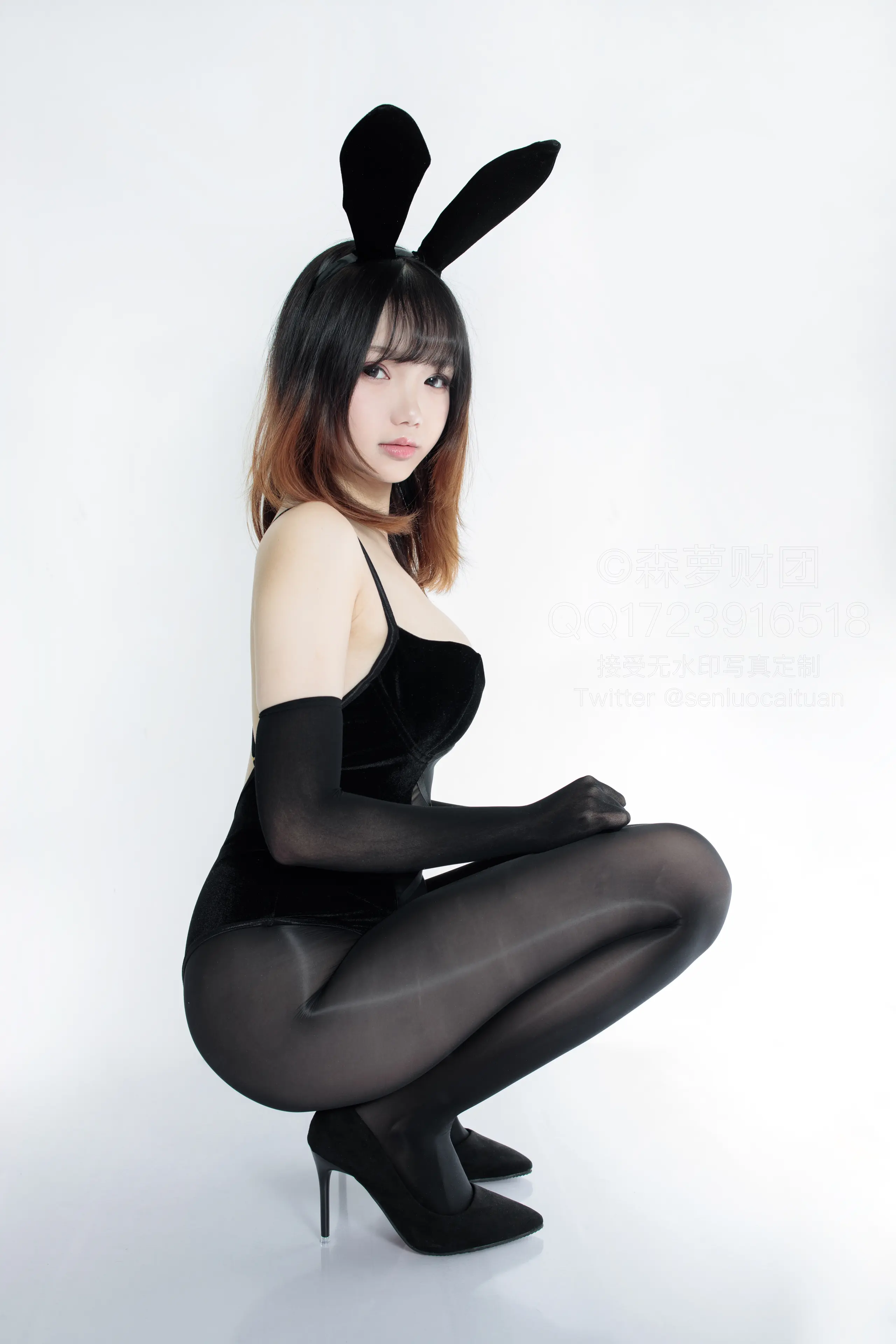 森萝财团 WTMSB 黑丝网袜兔女郎 [142P]