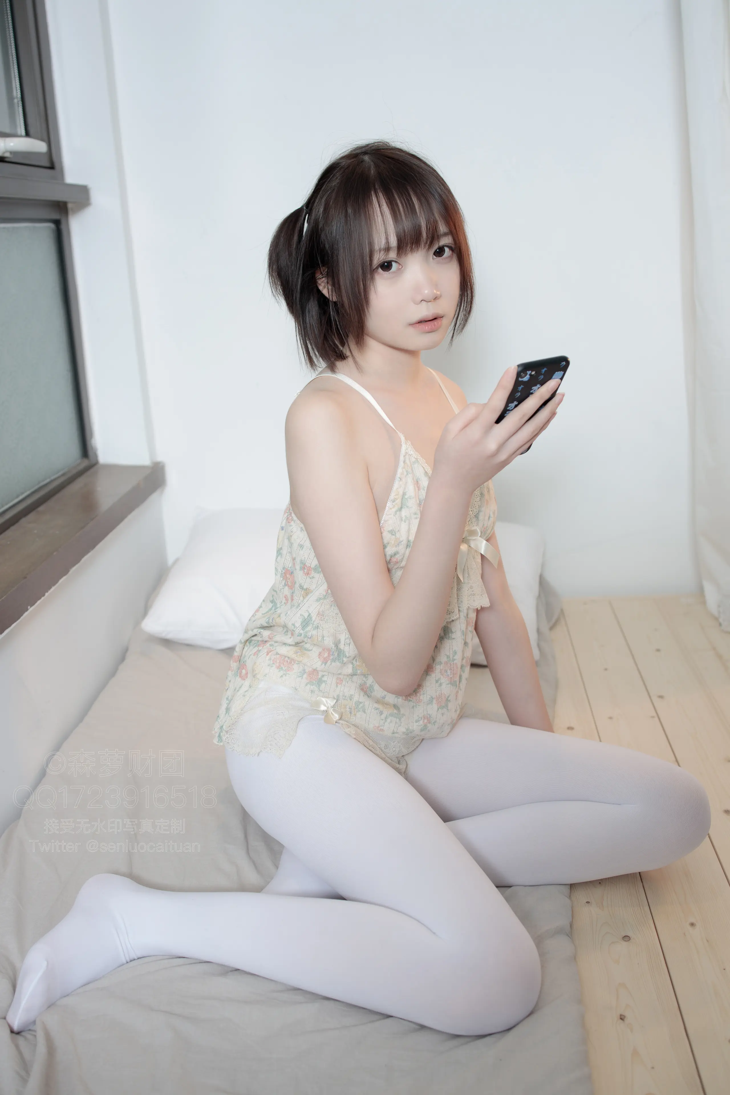 森萝财团 X 吊带短裙50D白丝 [83P]