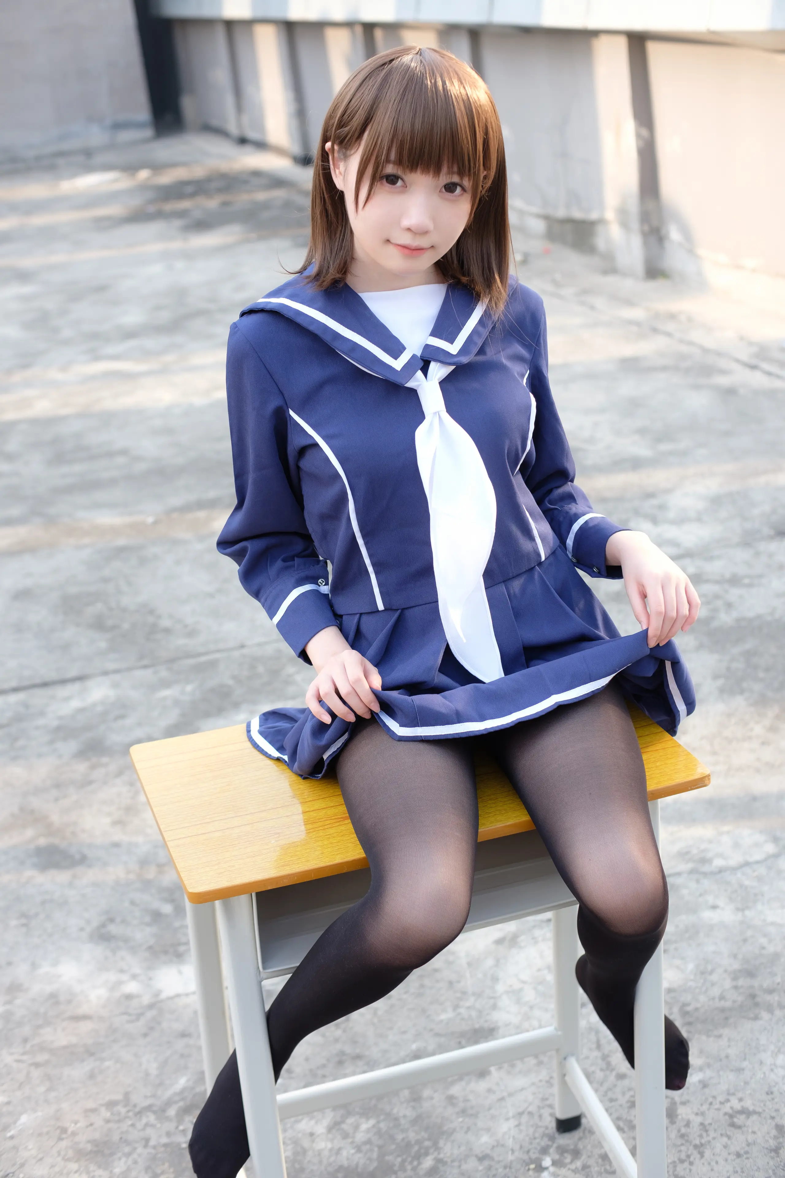 森萝财团 X 天台黑丝水手服 [110P]