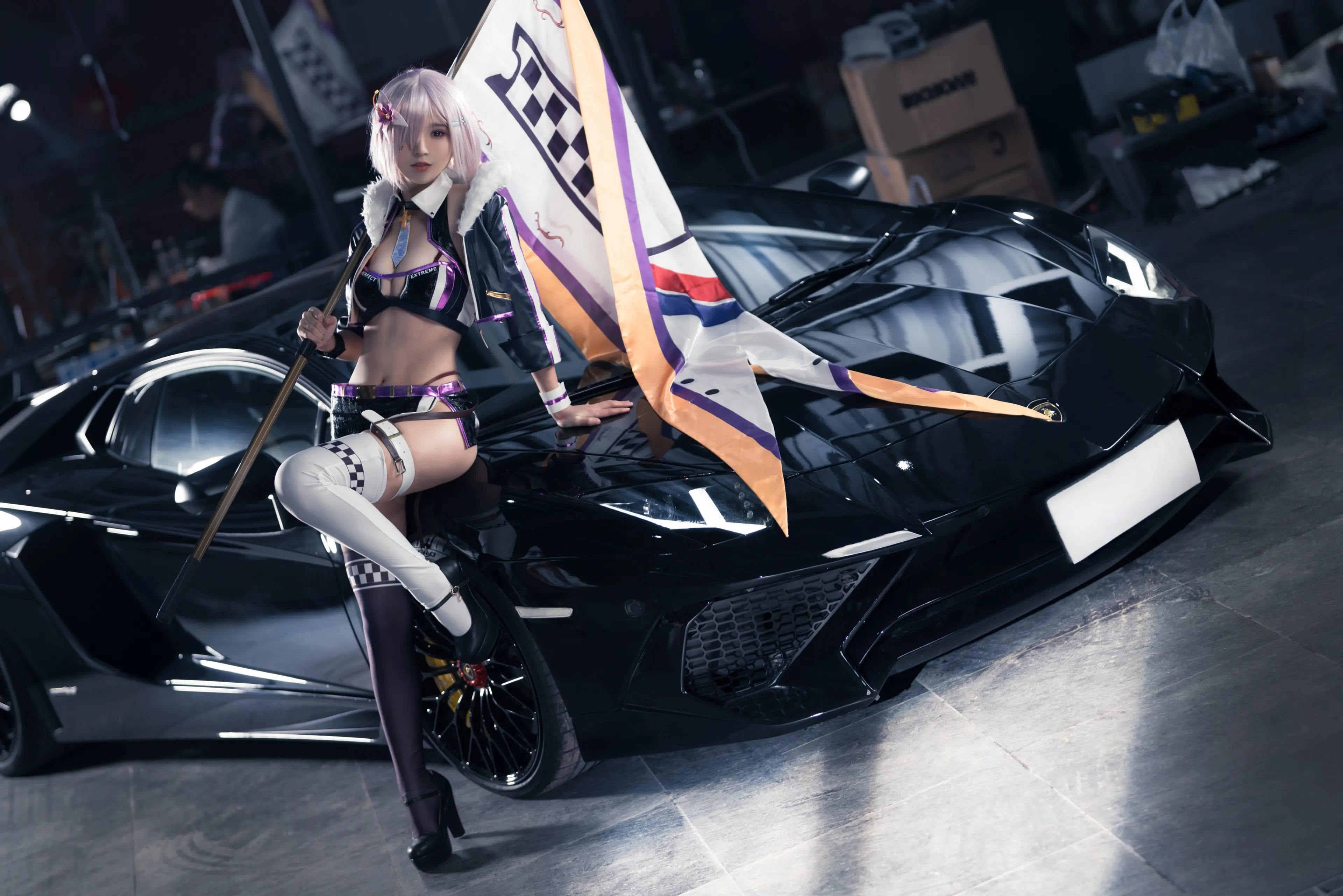 爱老师_PhD 玛修 黑枪呆 同人赛车 [27P]