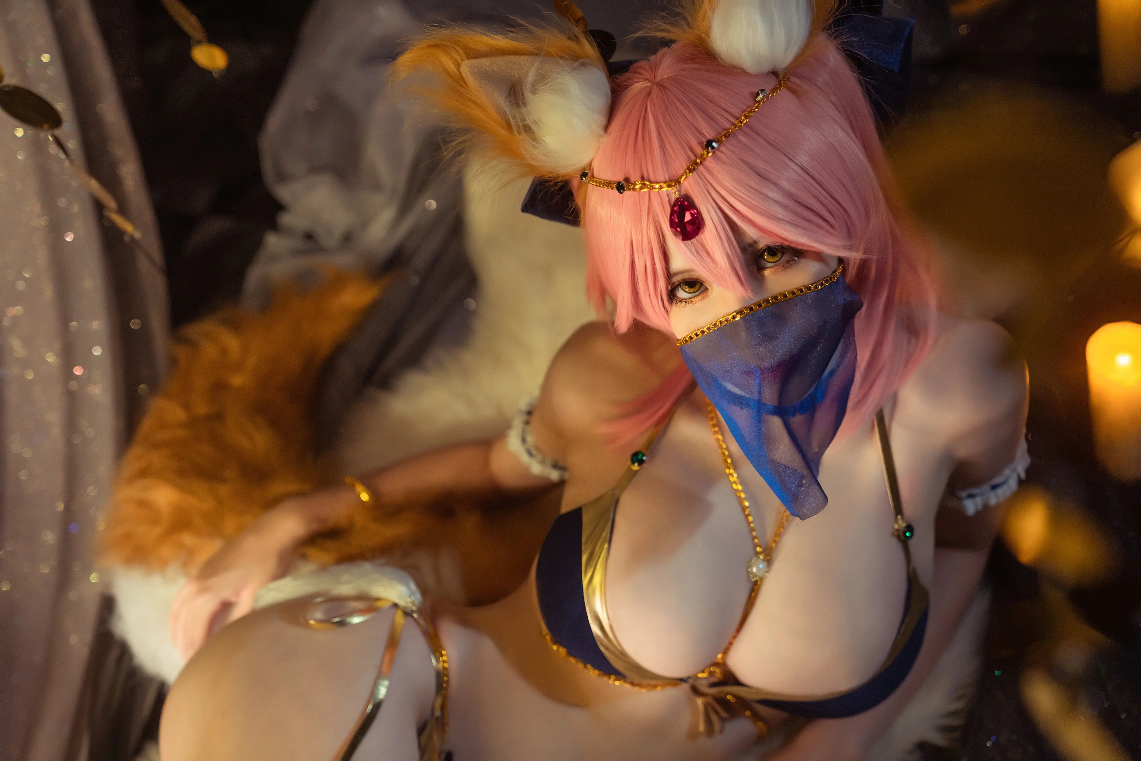 爱老师_PhD Fate 玉藻前 舞娘泳装 [20P]