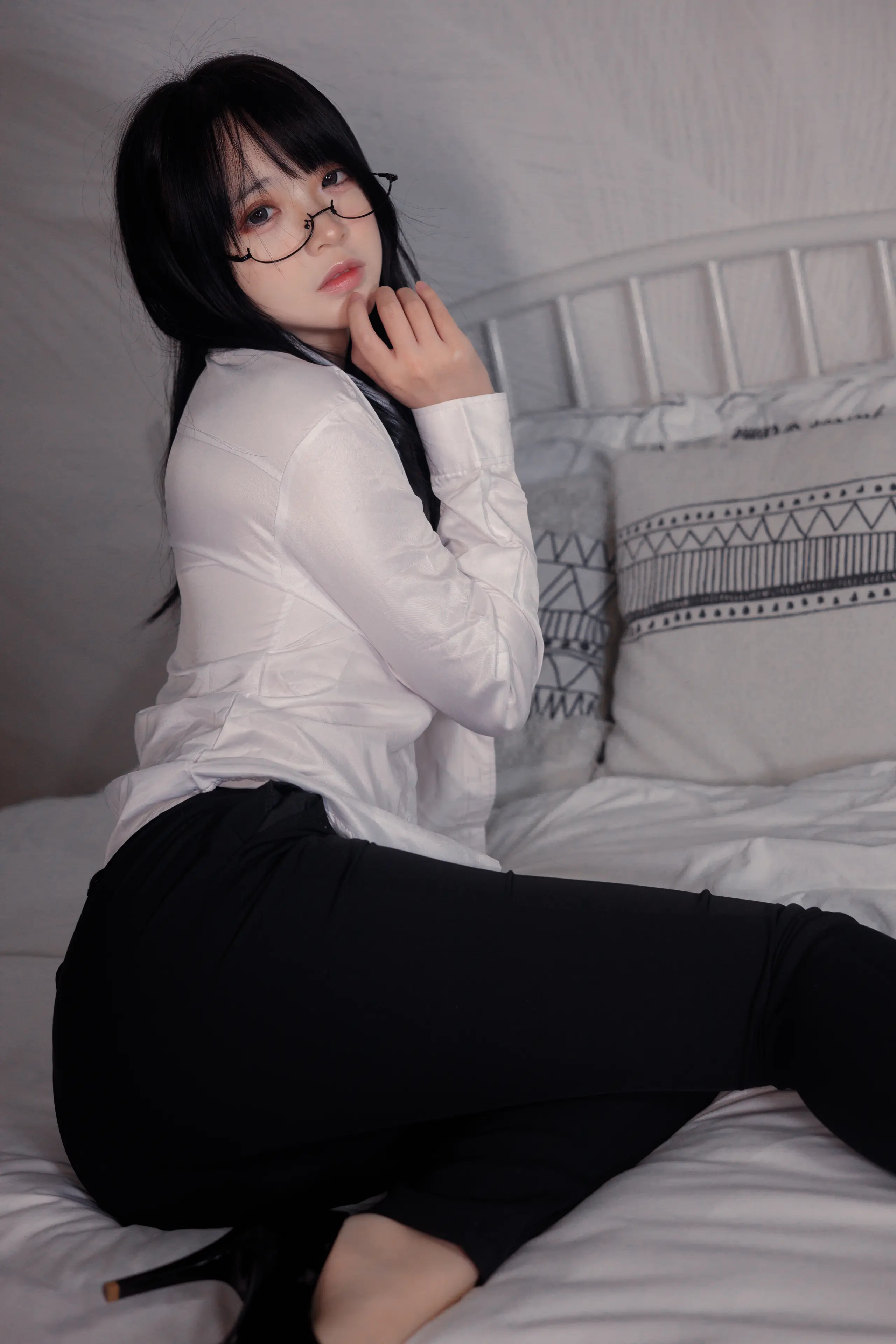 疯猫ss 白色情人节福袋 长裤OL [40P]