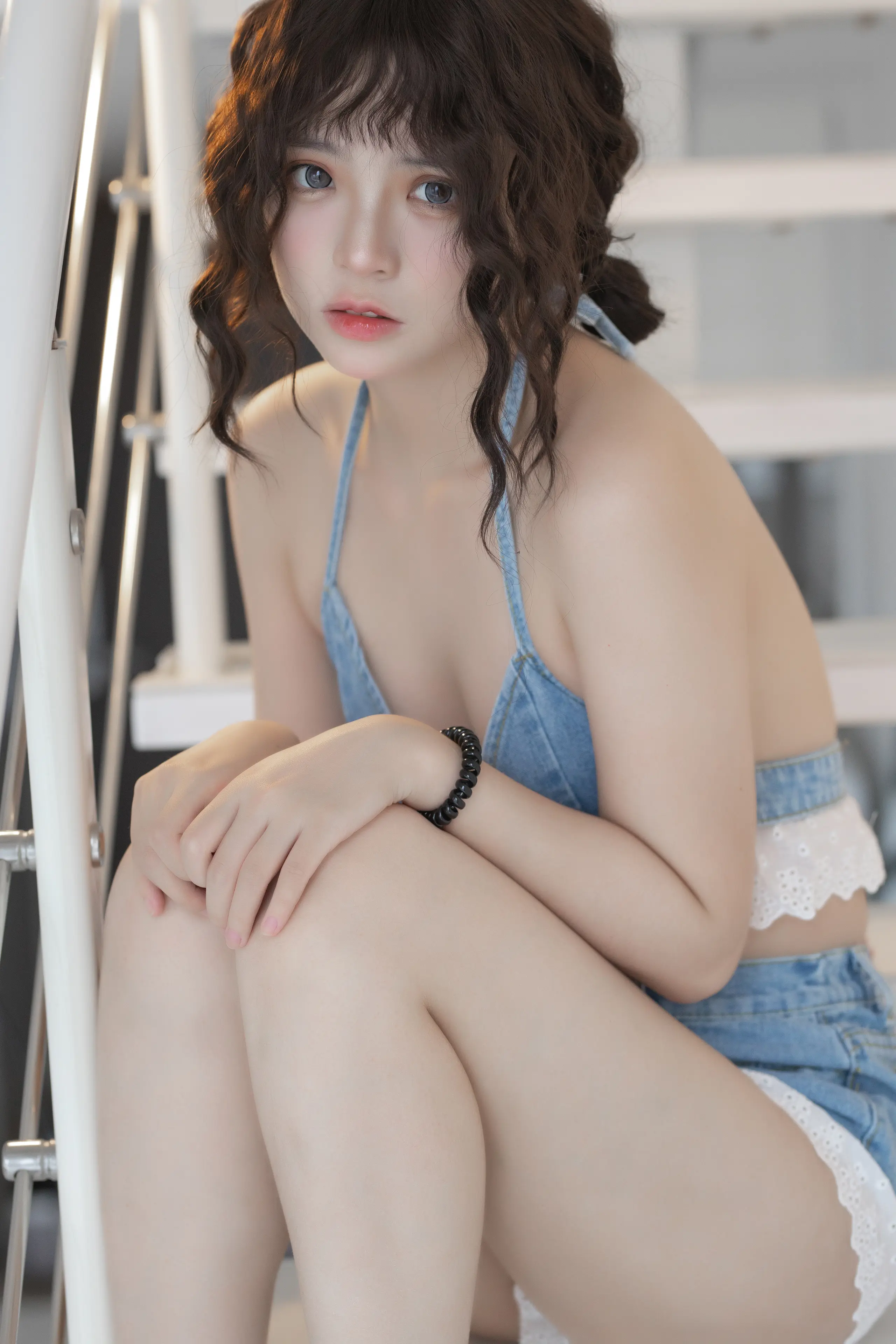 疯猫ss 2022夏日限定A本 背带牛仔裤 [20P]