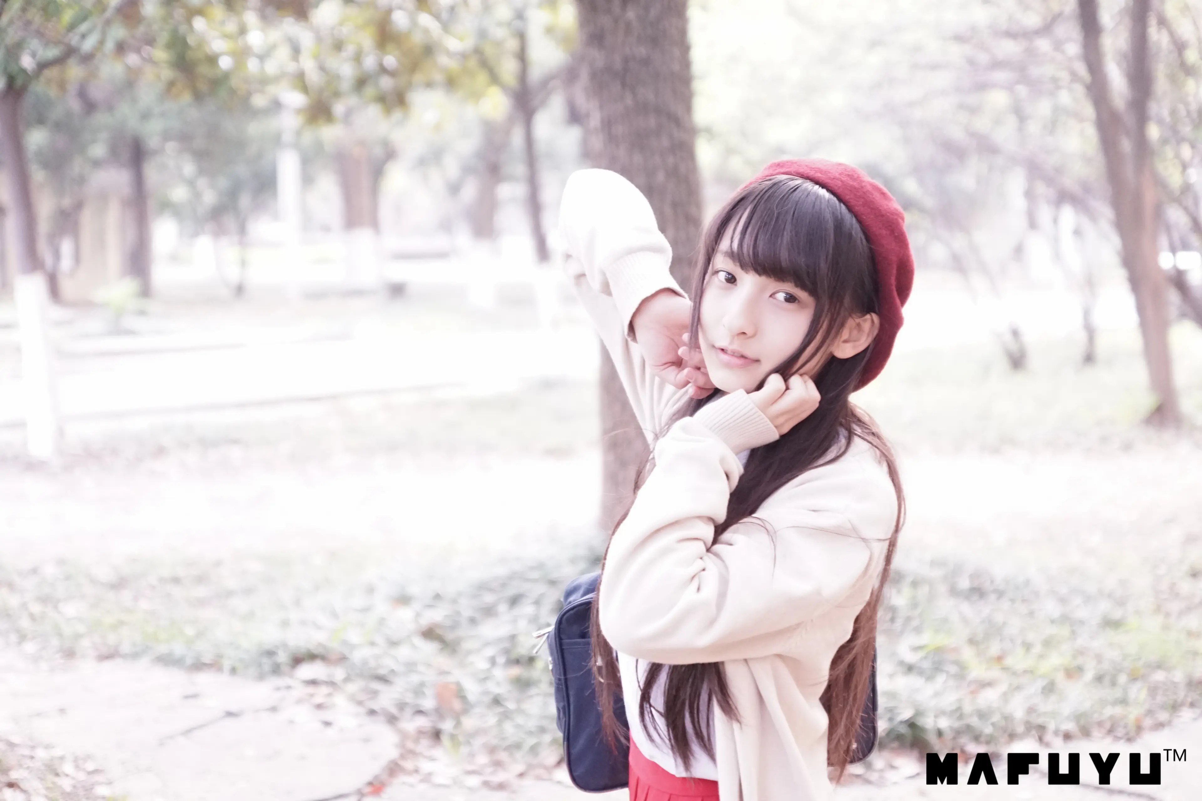 神楽坂真冬 红JK白过膝系列 [187P]