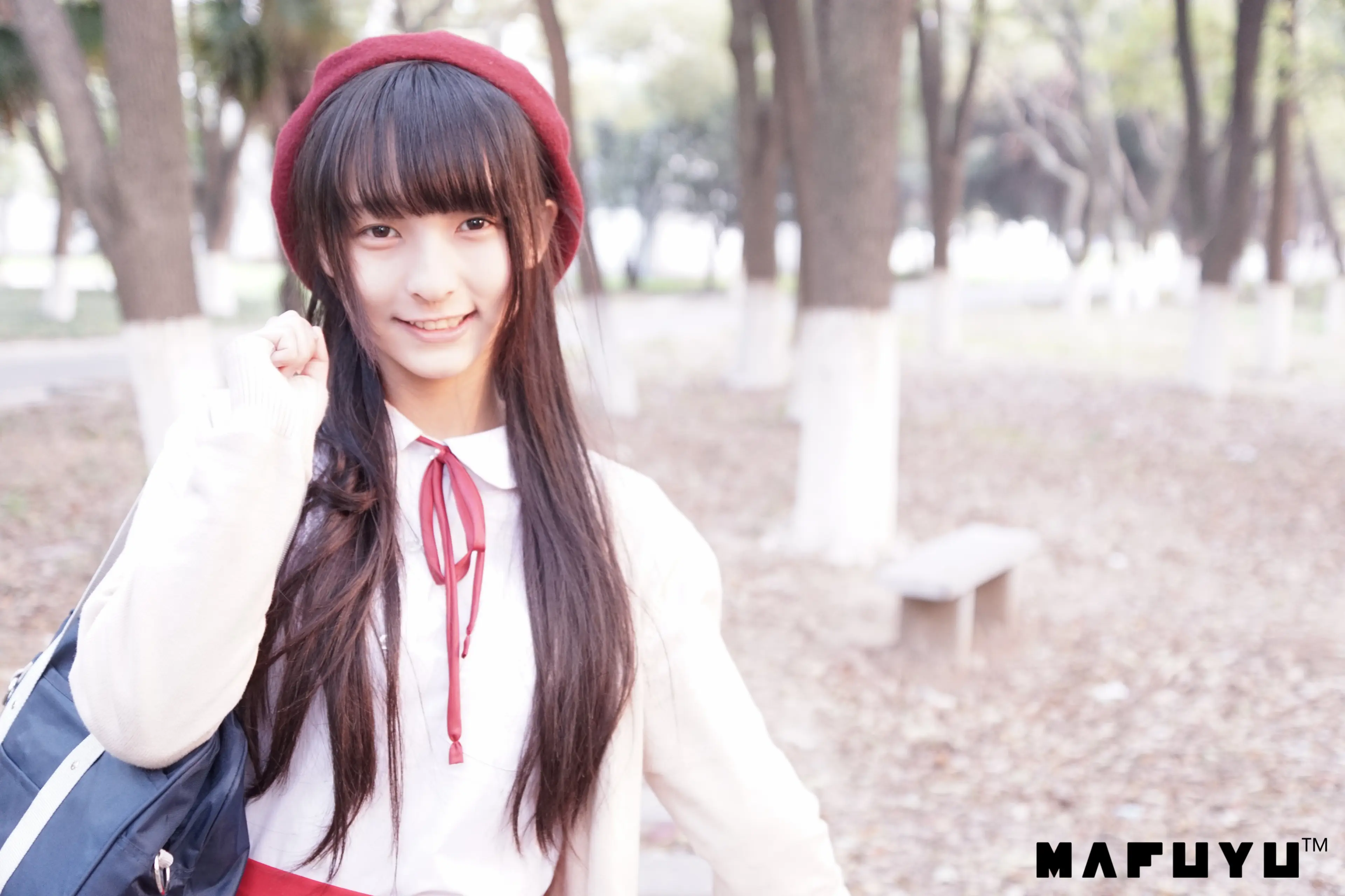 神楽坂真冬 红JK白过膝系列 [187P]