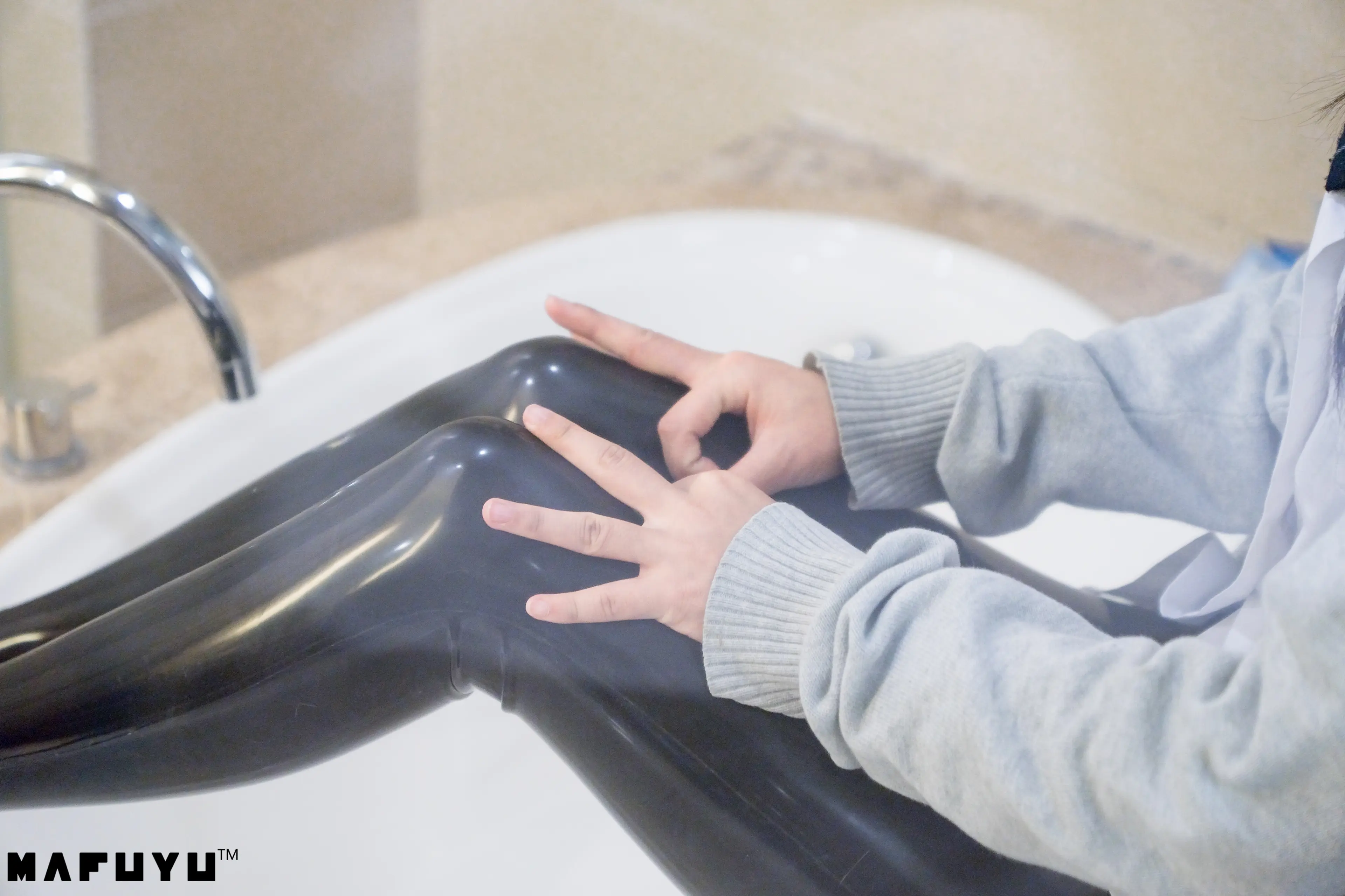 神楽坂真冬 黑色皮裤系列 [169P]