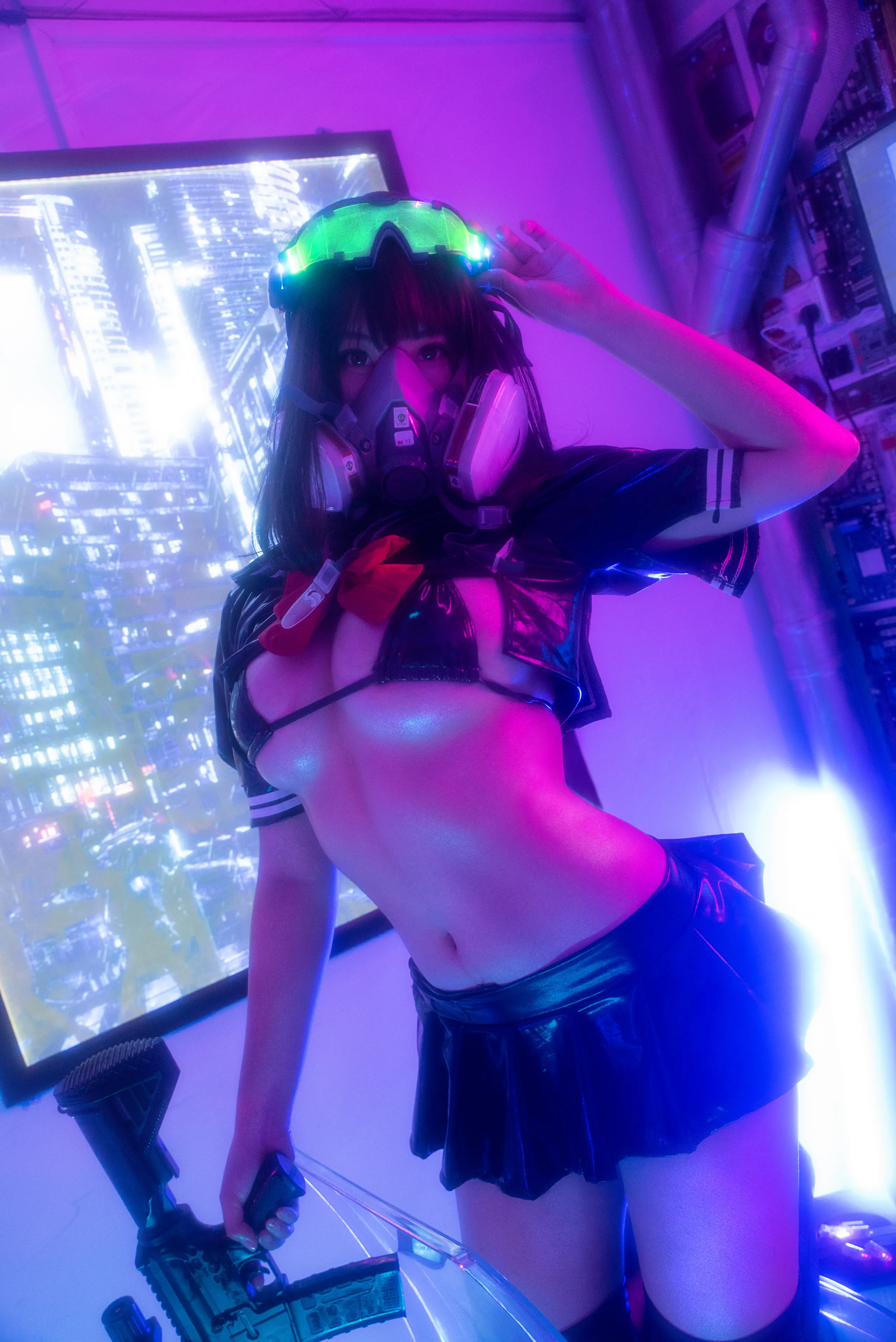 蜜汁猫裘 漆皮JK [17P]