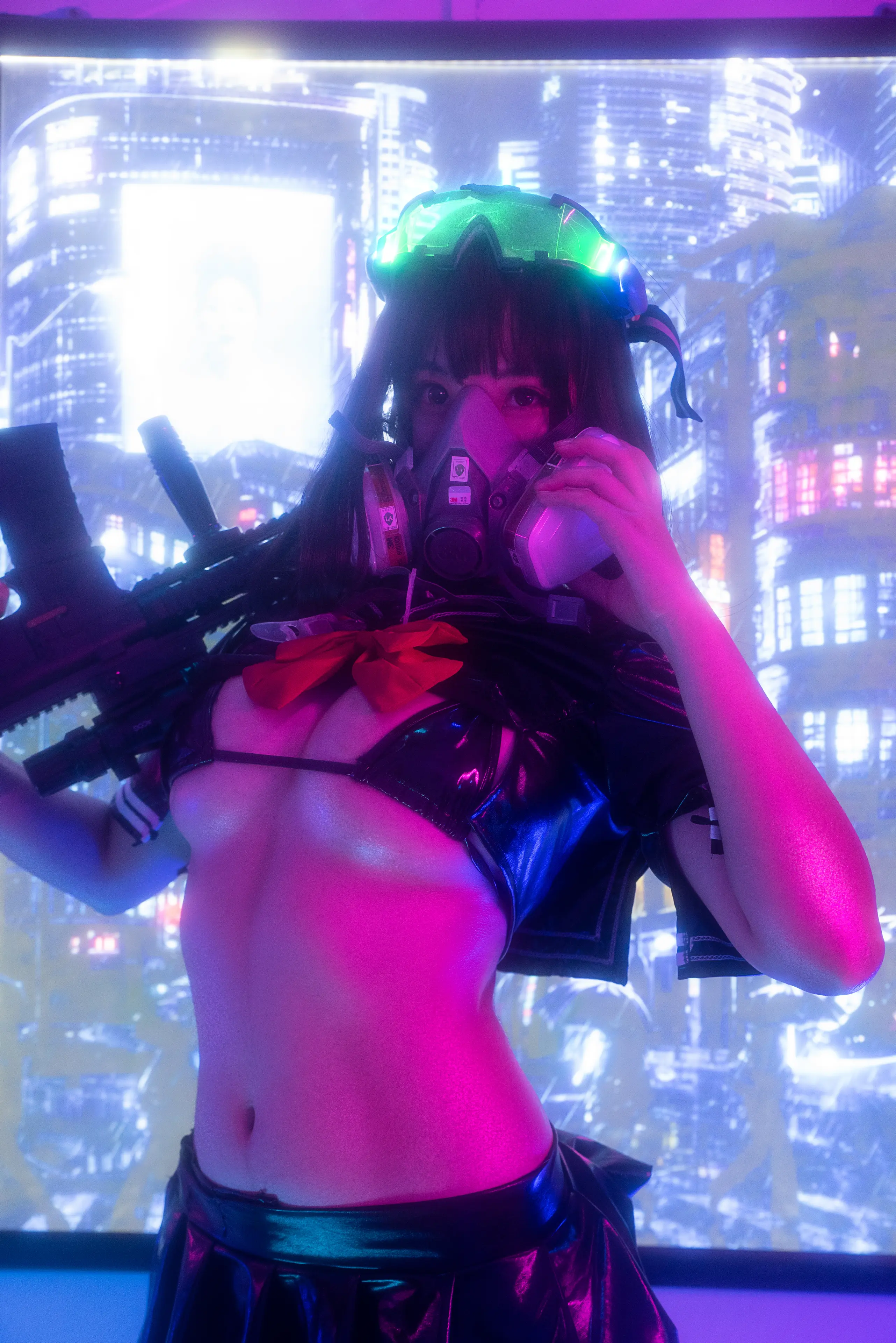 蜜汁猫裘 漆皮JK [17P]