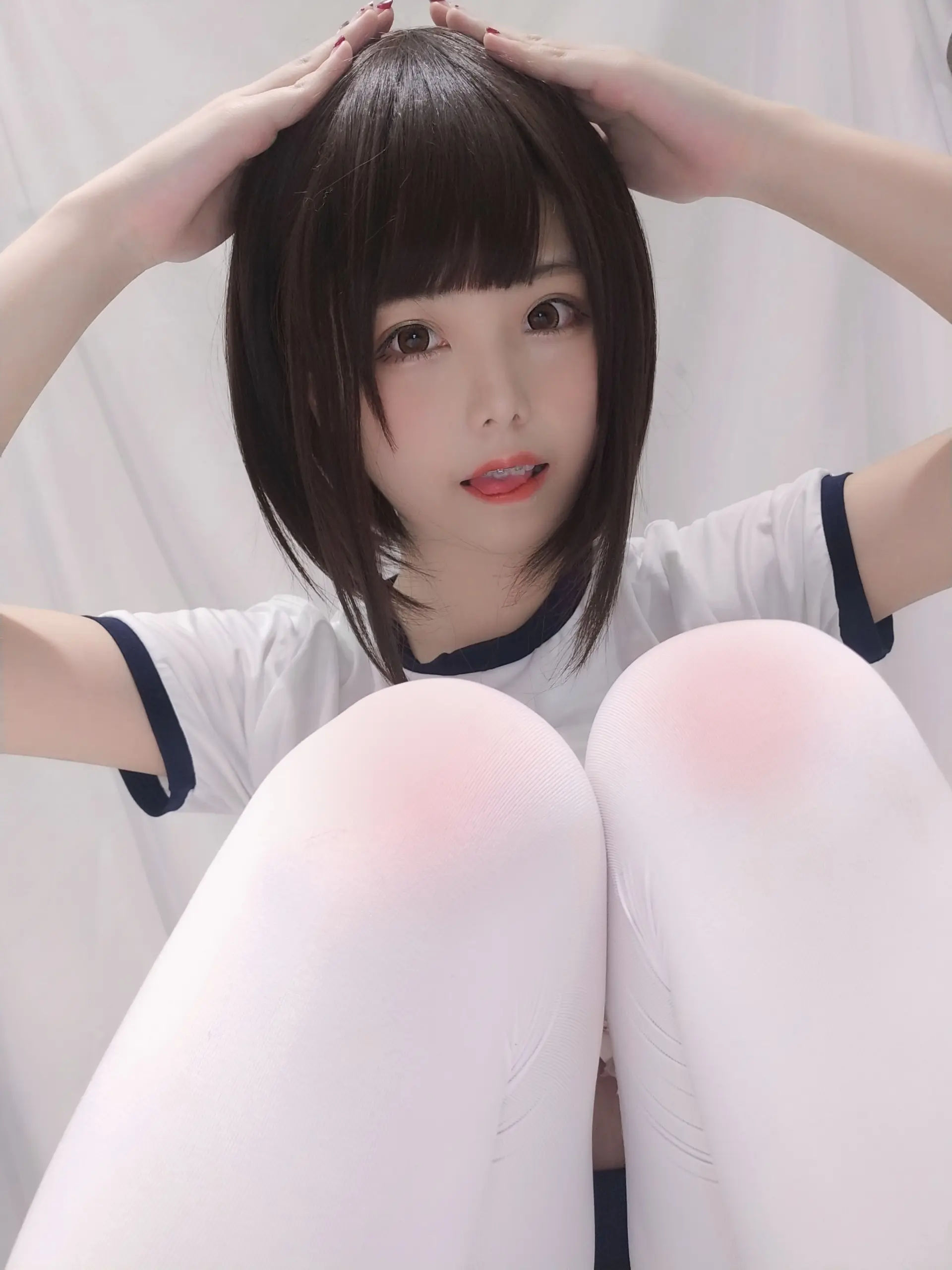 蜜汁猫裘 白色体操服 [31P]