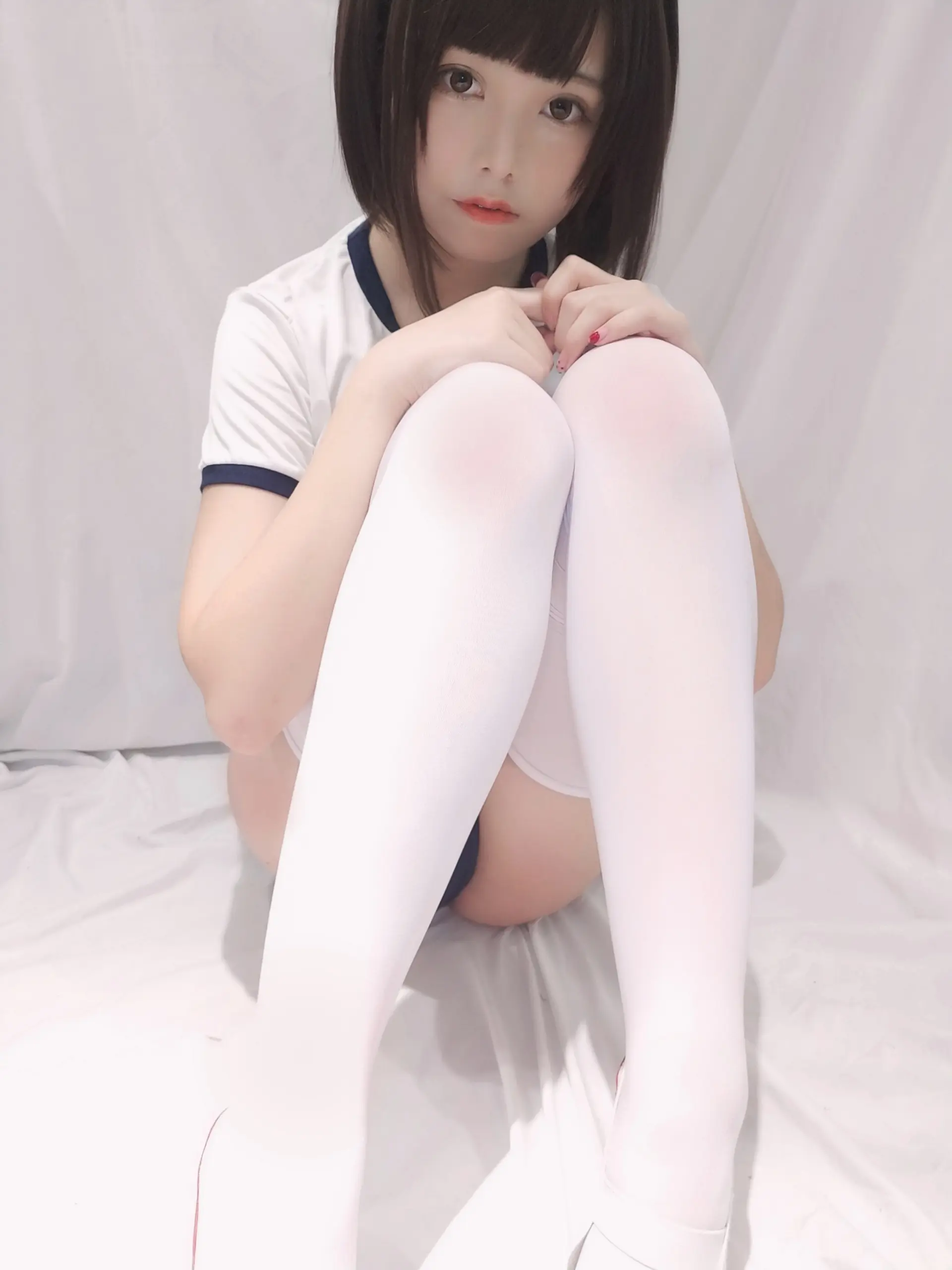 蜜汁猫裘 白色体操服 [31P]