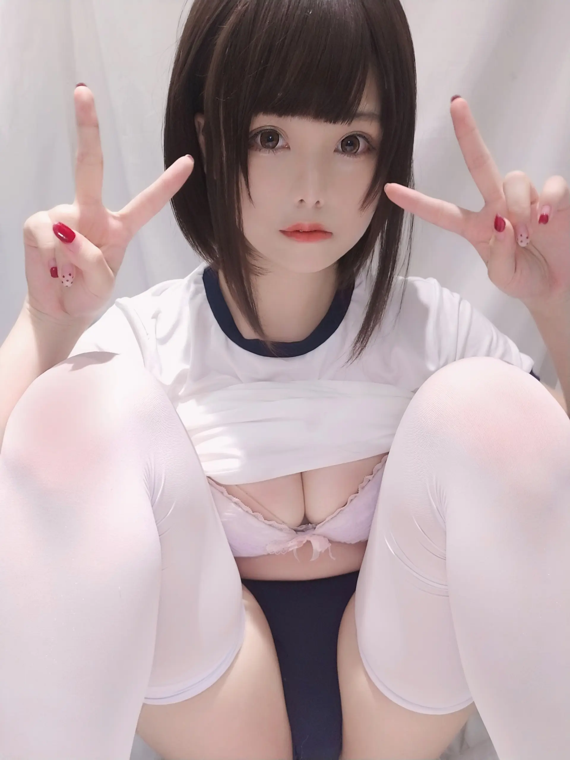 蜜汁猫裘 白色体操服 [31P]