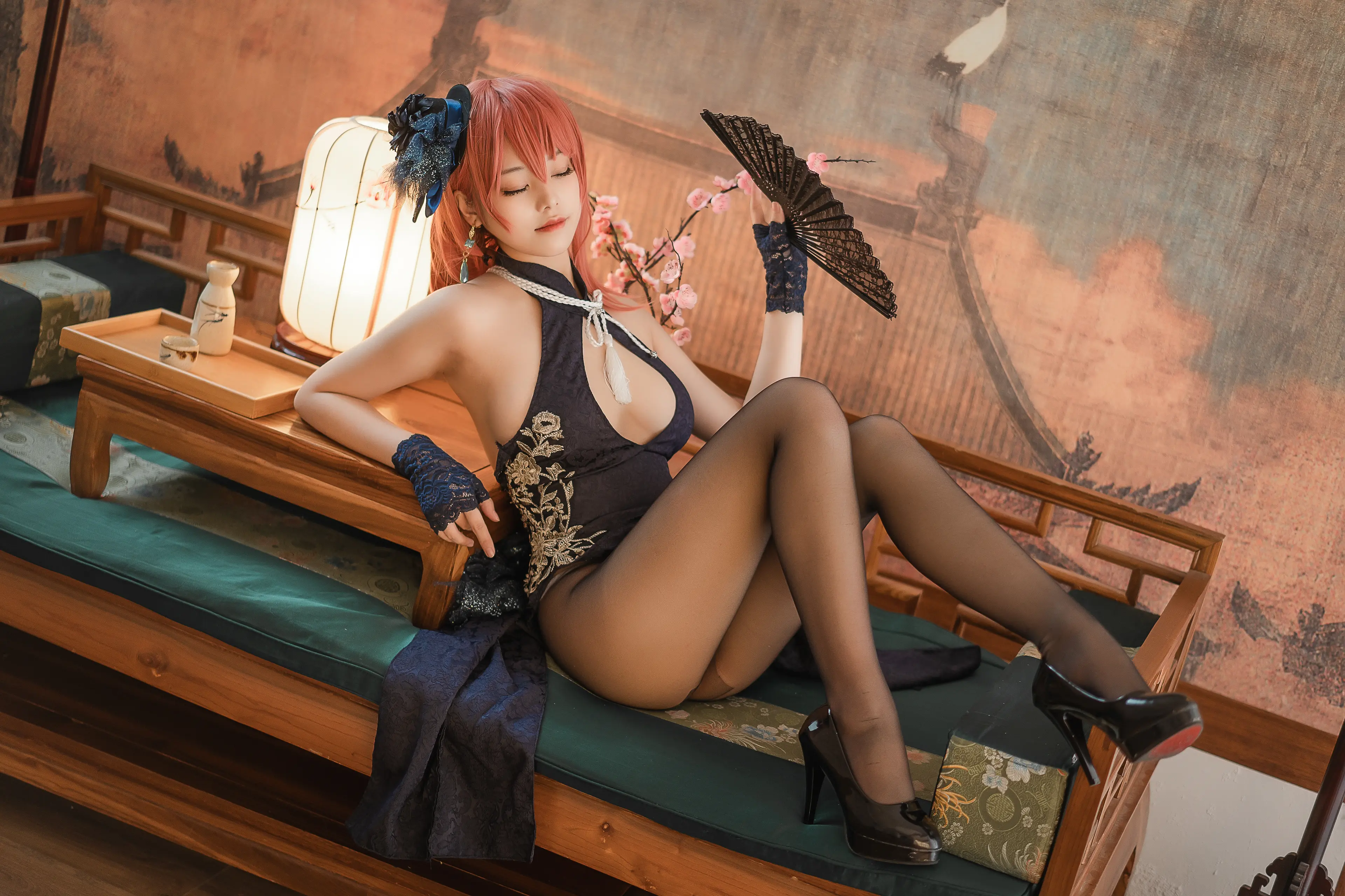 蜜汁猫裘 黑太子 旗袍 [40P]