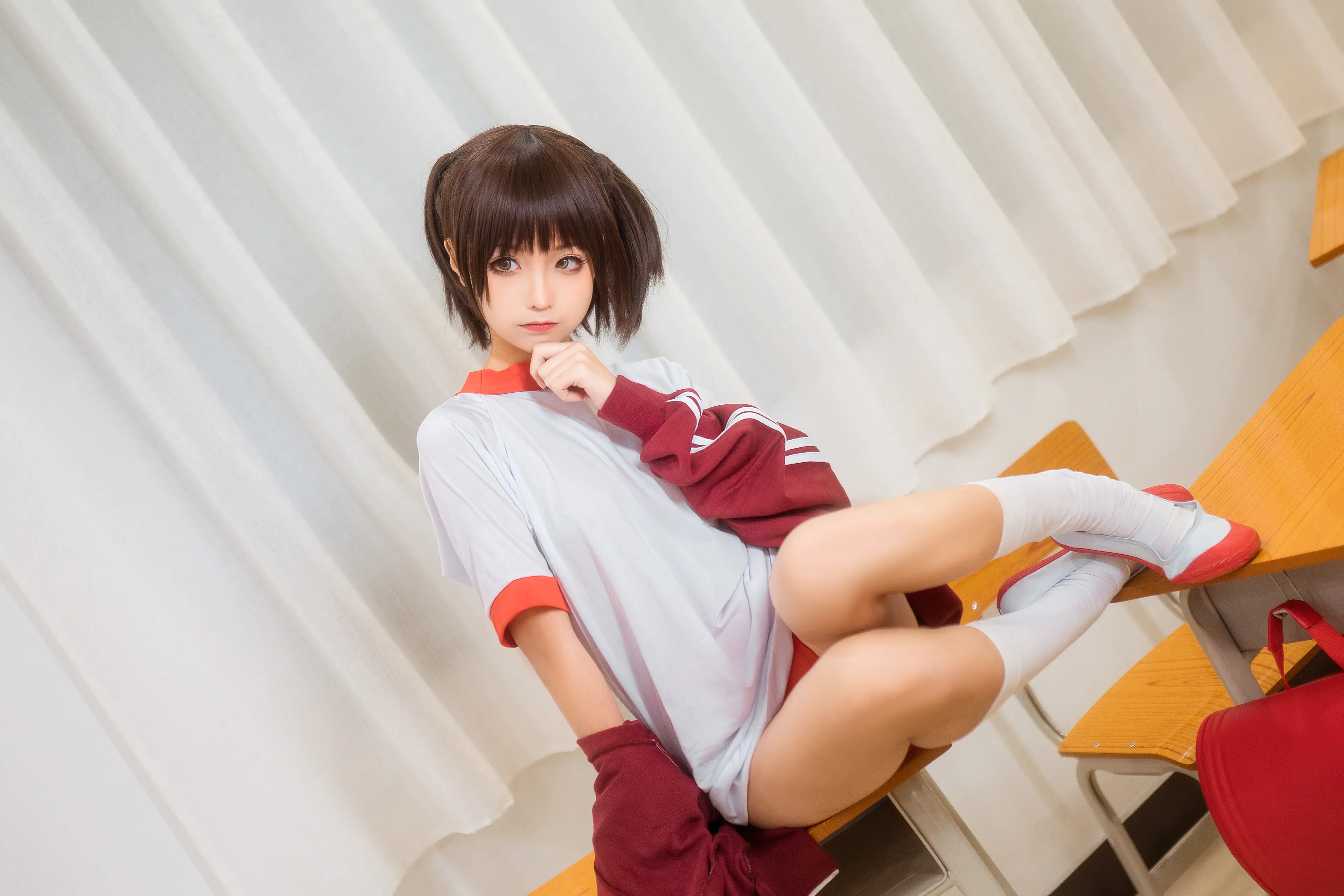 蠢沫沫 体操服红 [45P]