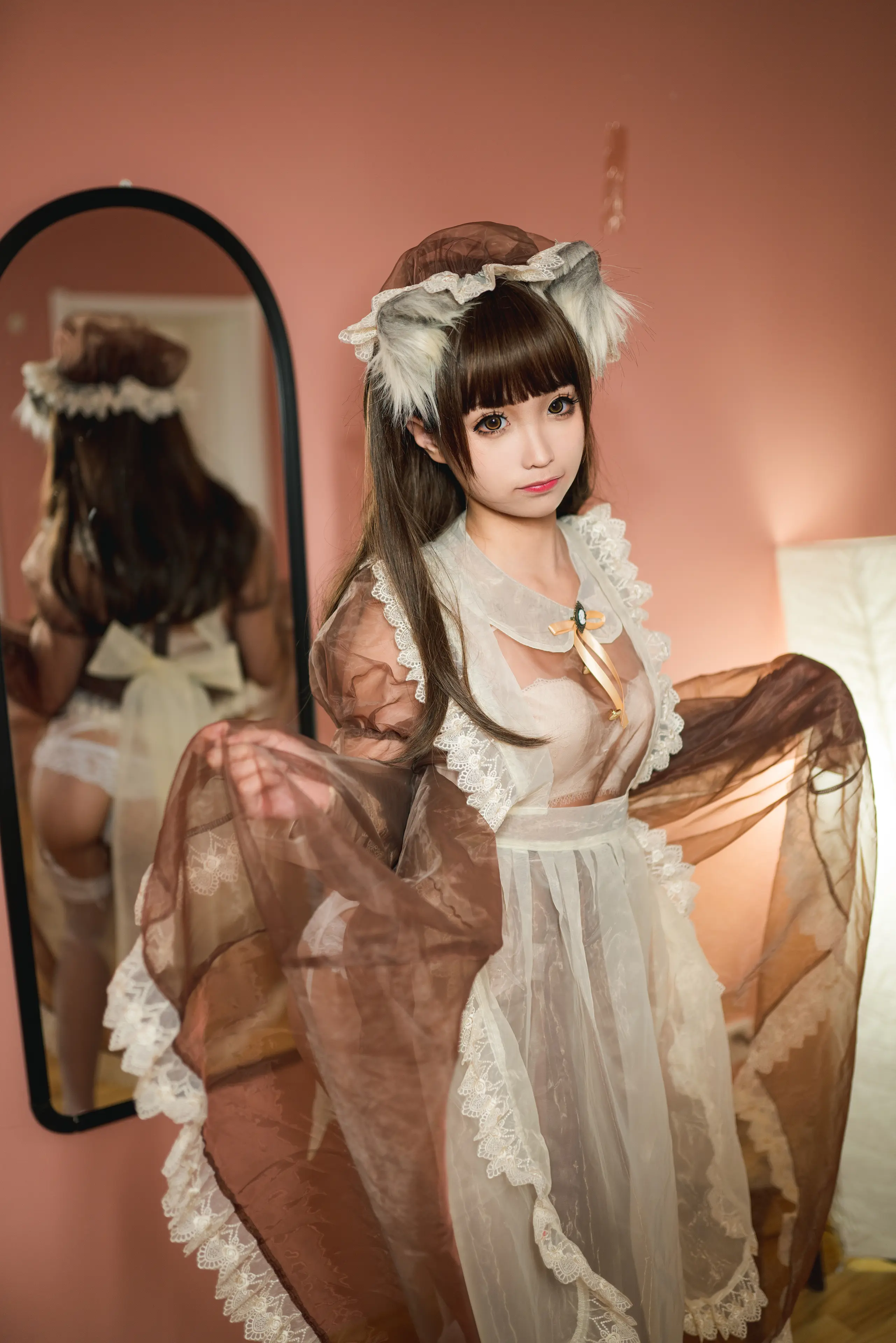 蠢沫沫 棕透明女仆 [61P]