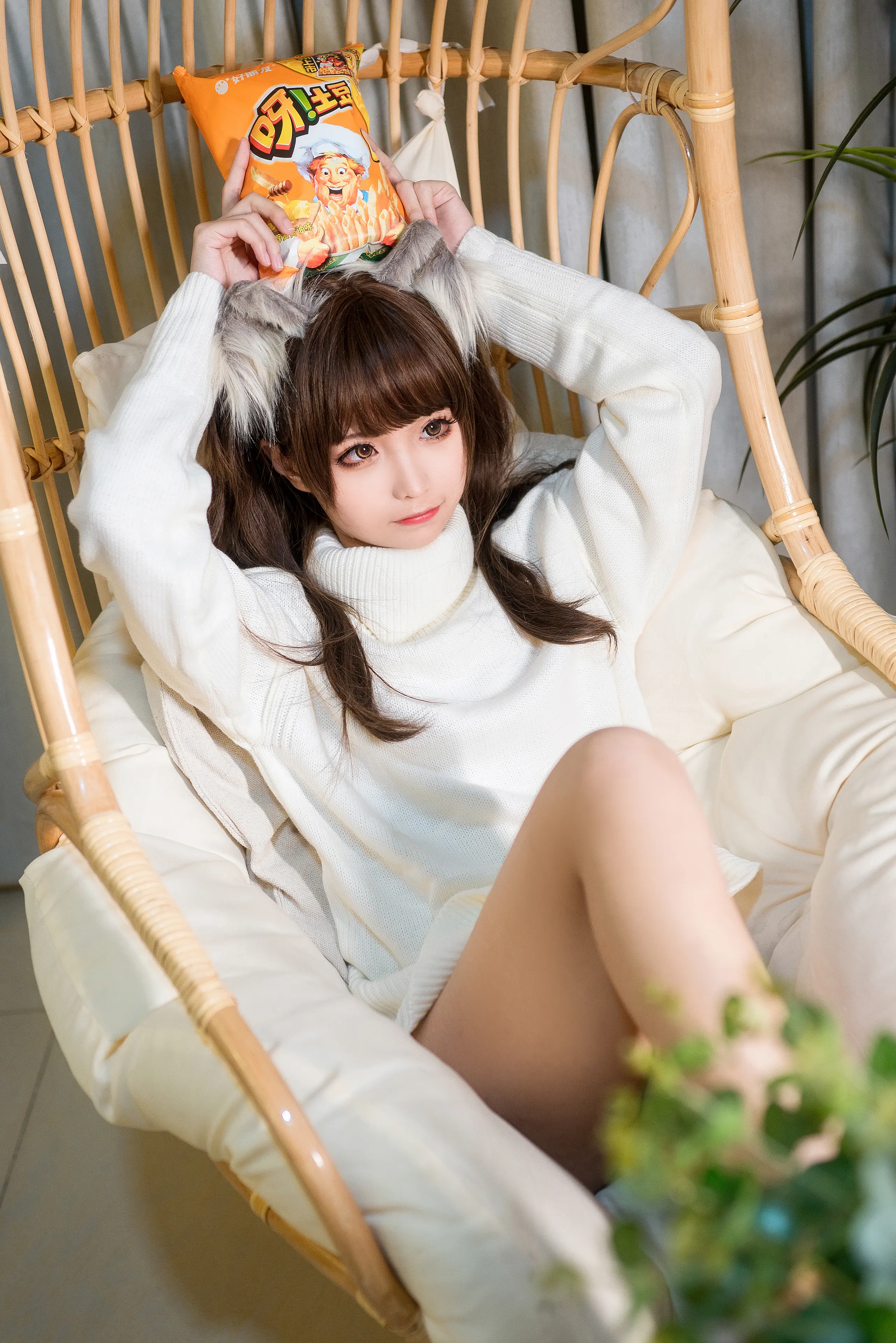 蠢沫沫 白毛衣 [45P]