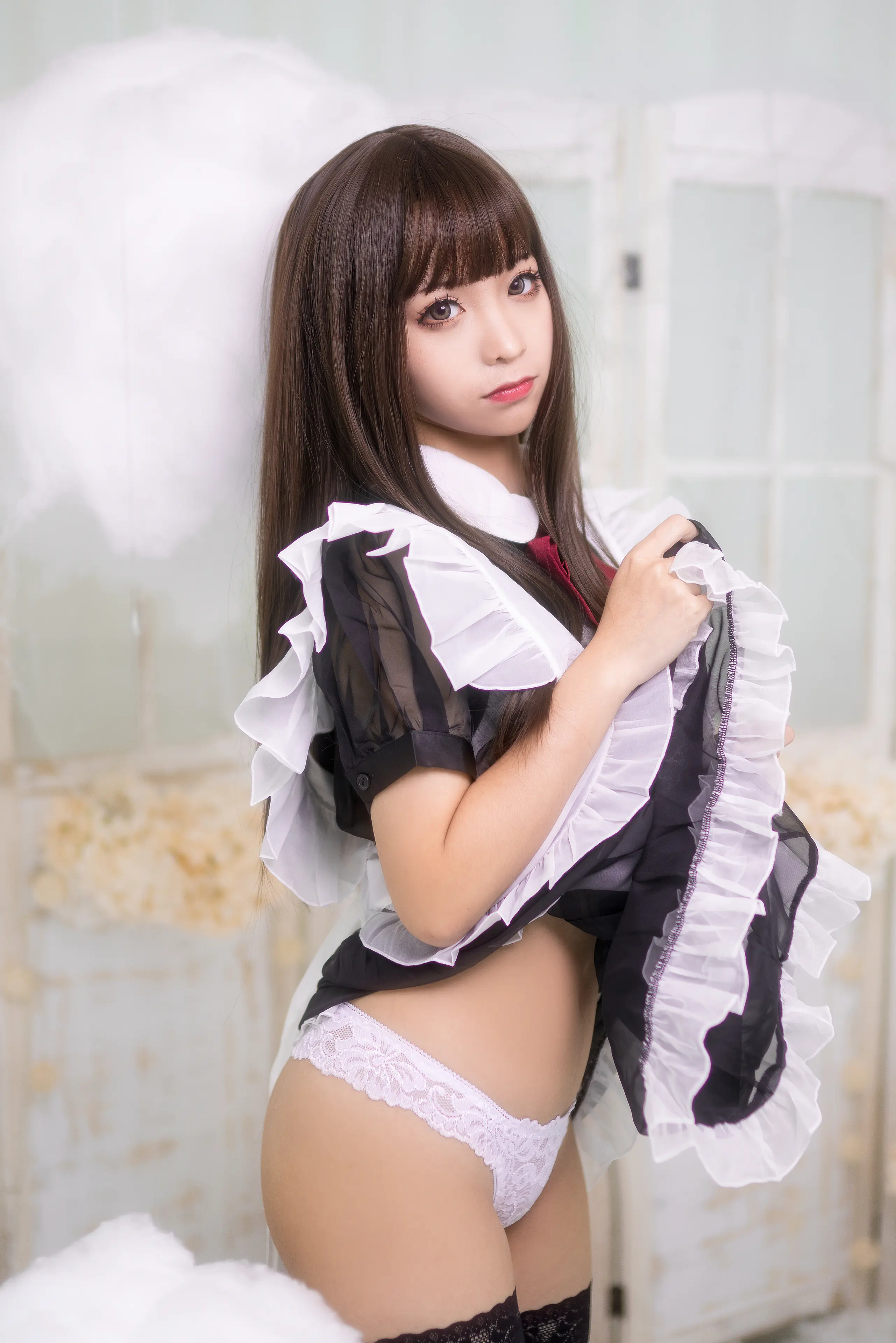 蠢沫沫 短透明女仆 [42P]