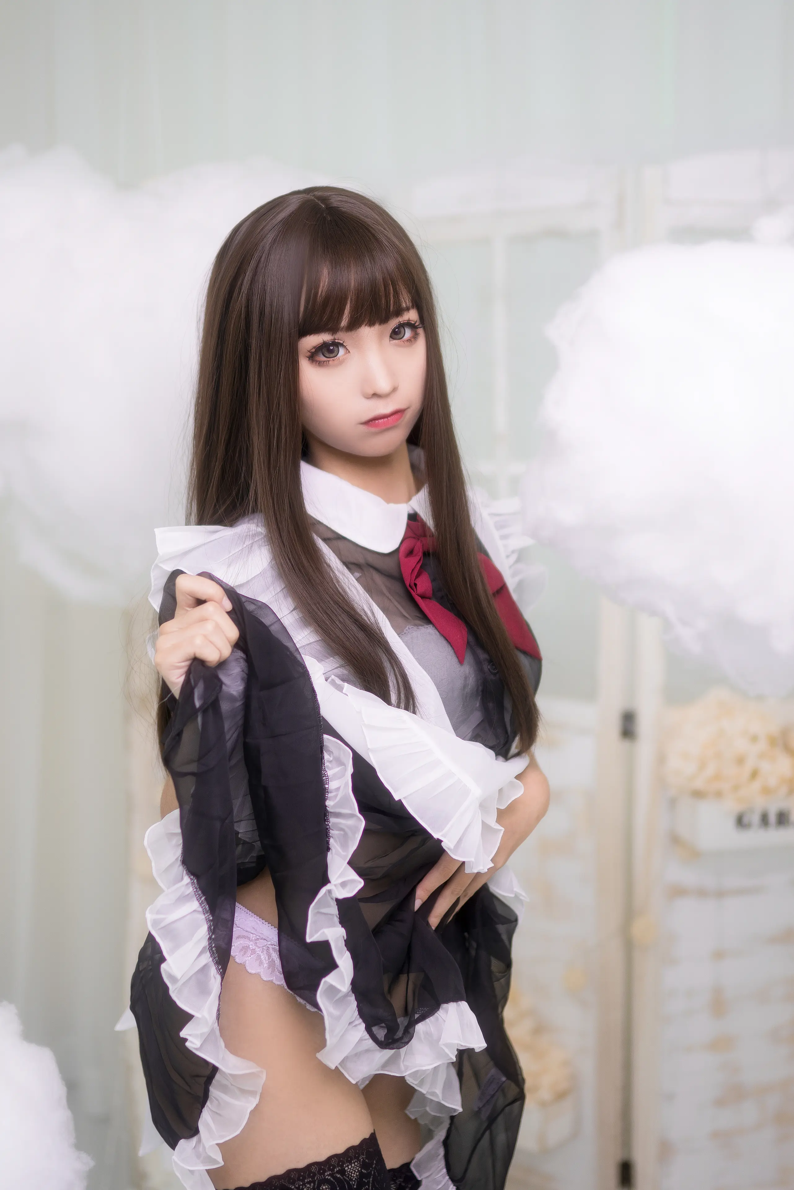 蠢沫沫 短透明女仆 [42P]