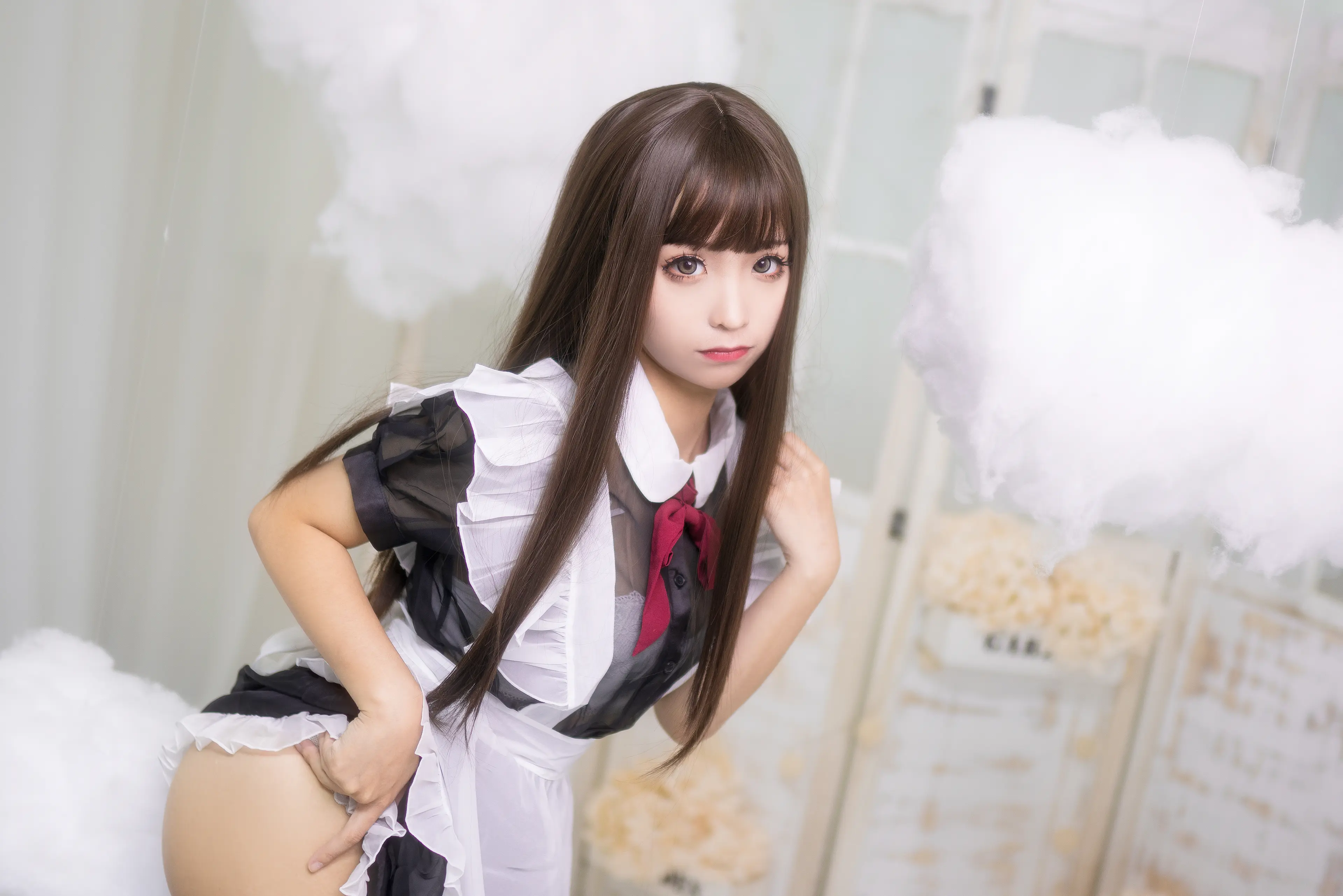 蠢沫沫 短透明女仆 [42P]