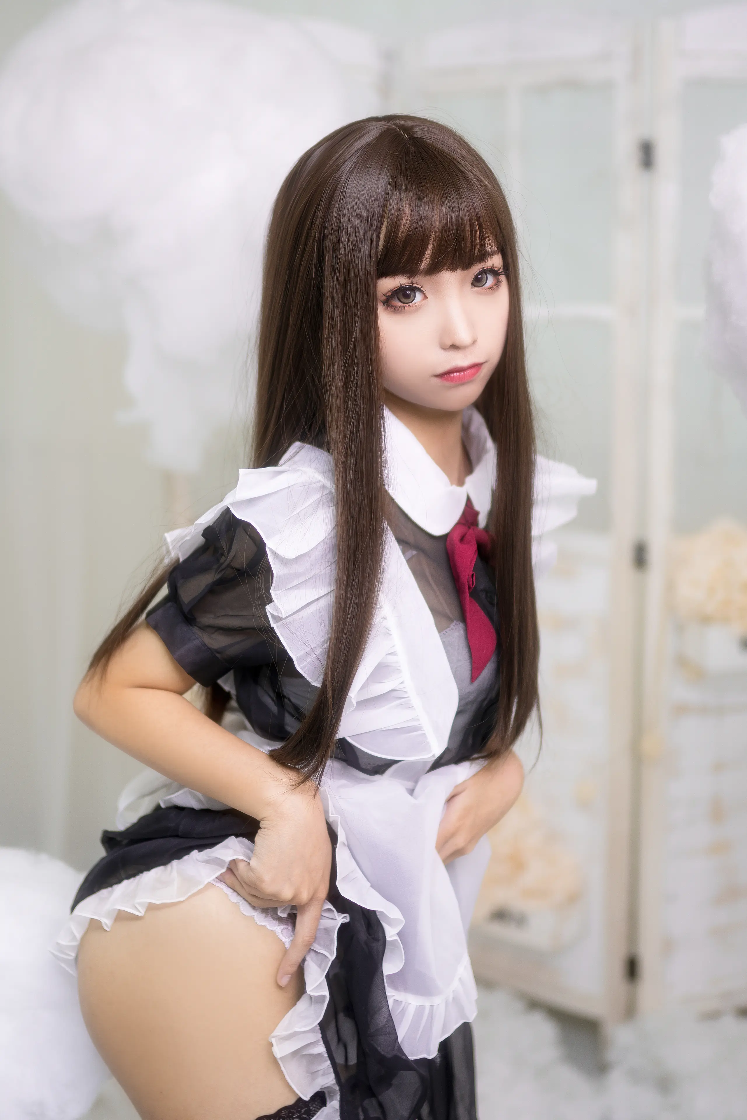 蠢沫沫 短透明女仆 [42P]