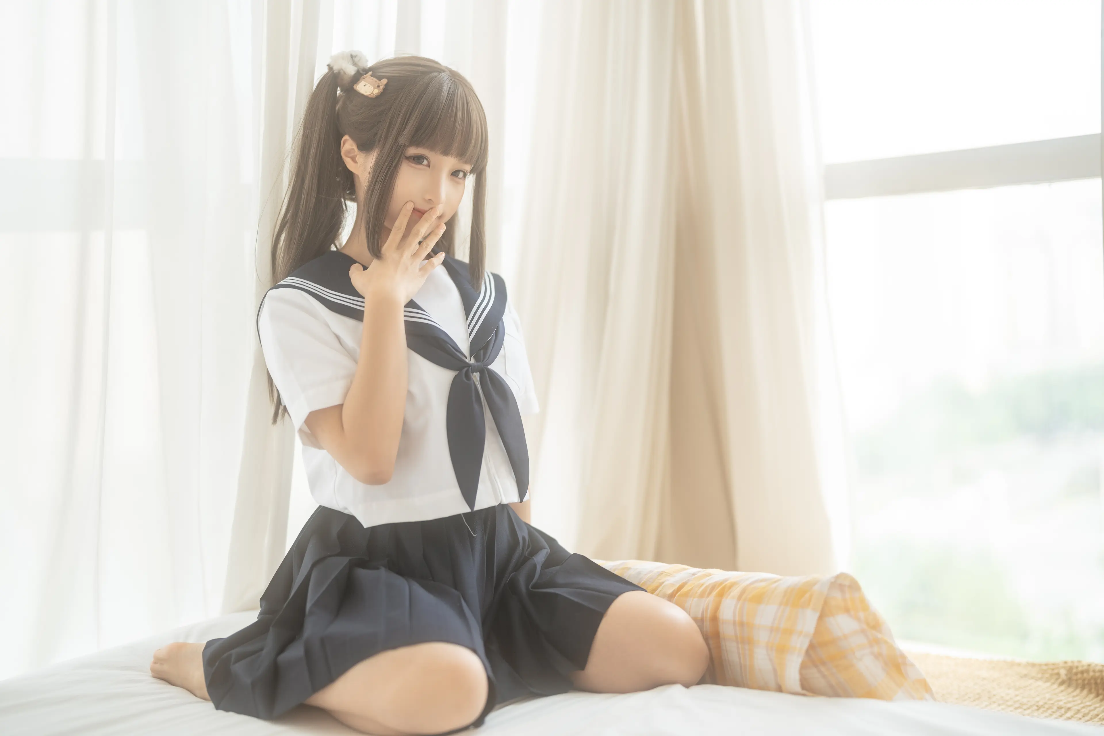 蠢沫沫 被窝JK [15P]