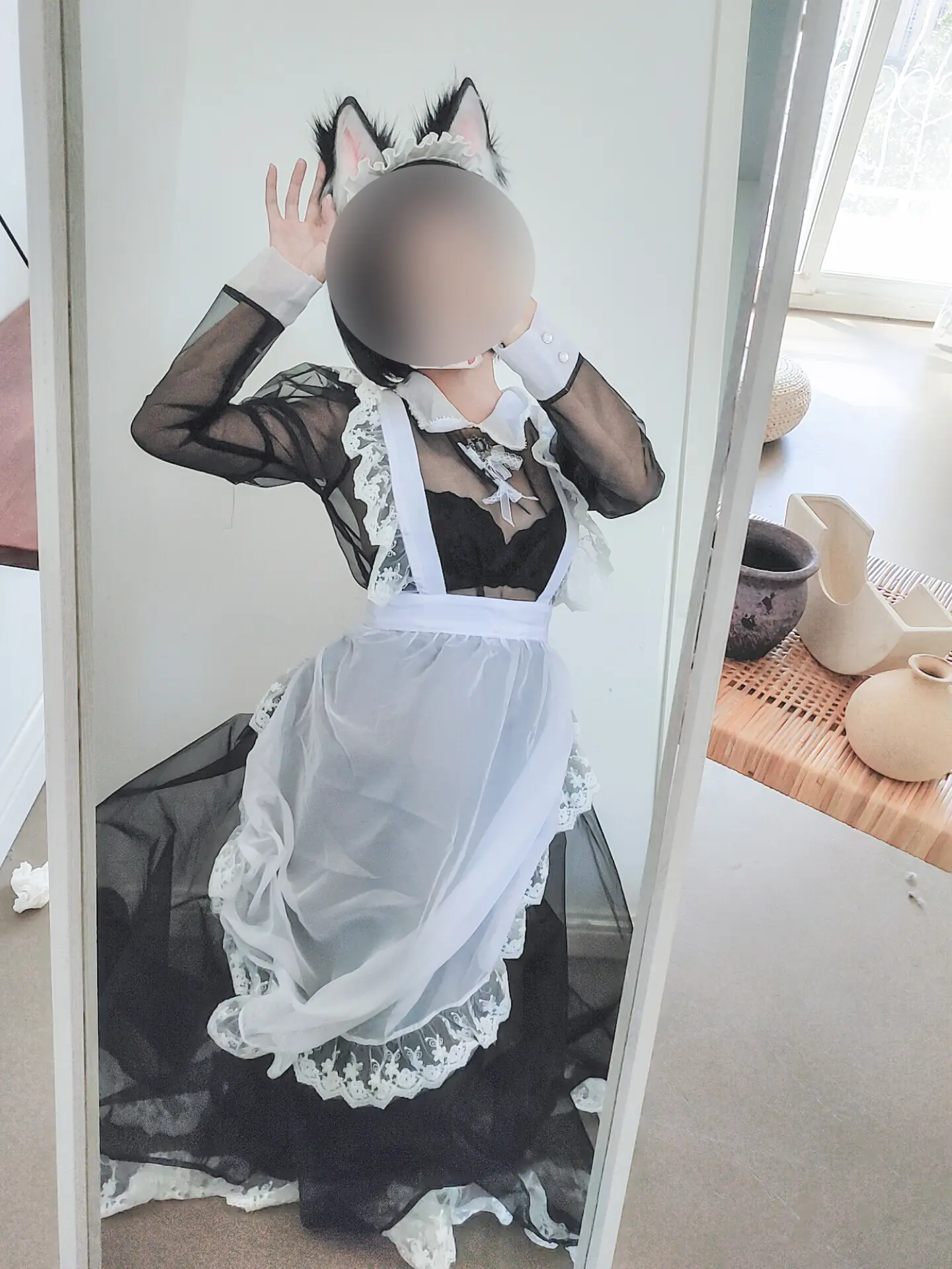 蠢沫沫 透明女仆自拍 [35P]