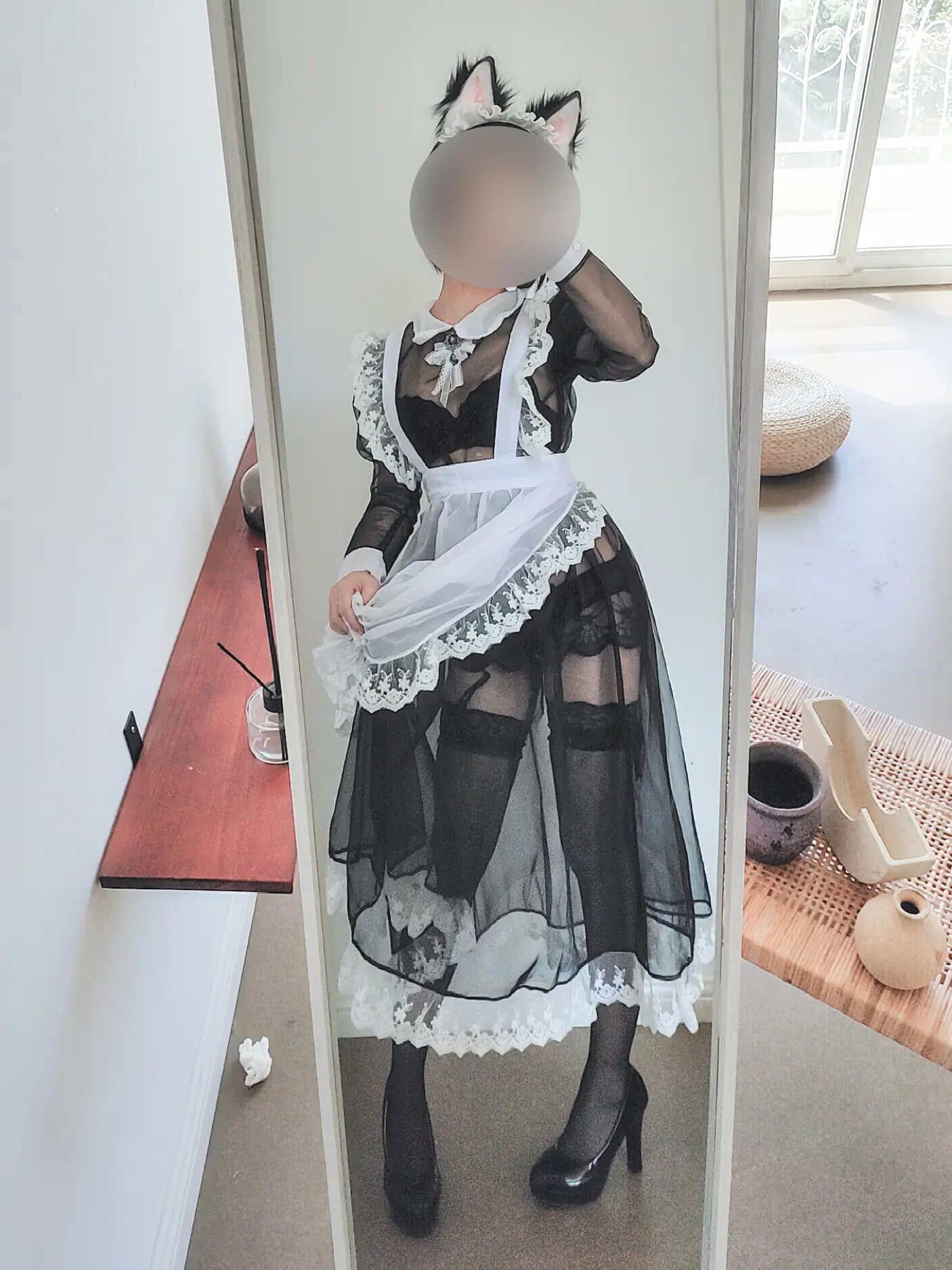 蠢沫沫 透明女仆自拍 [35P]