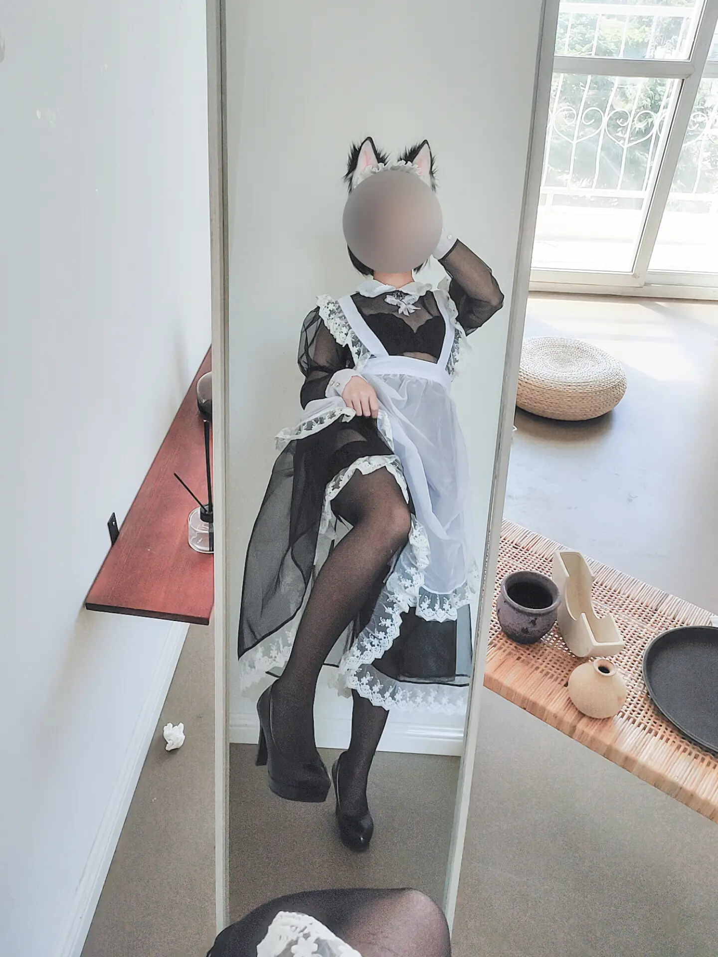 蠢沫沫 透明女仆自拍 [35P]