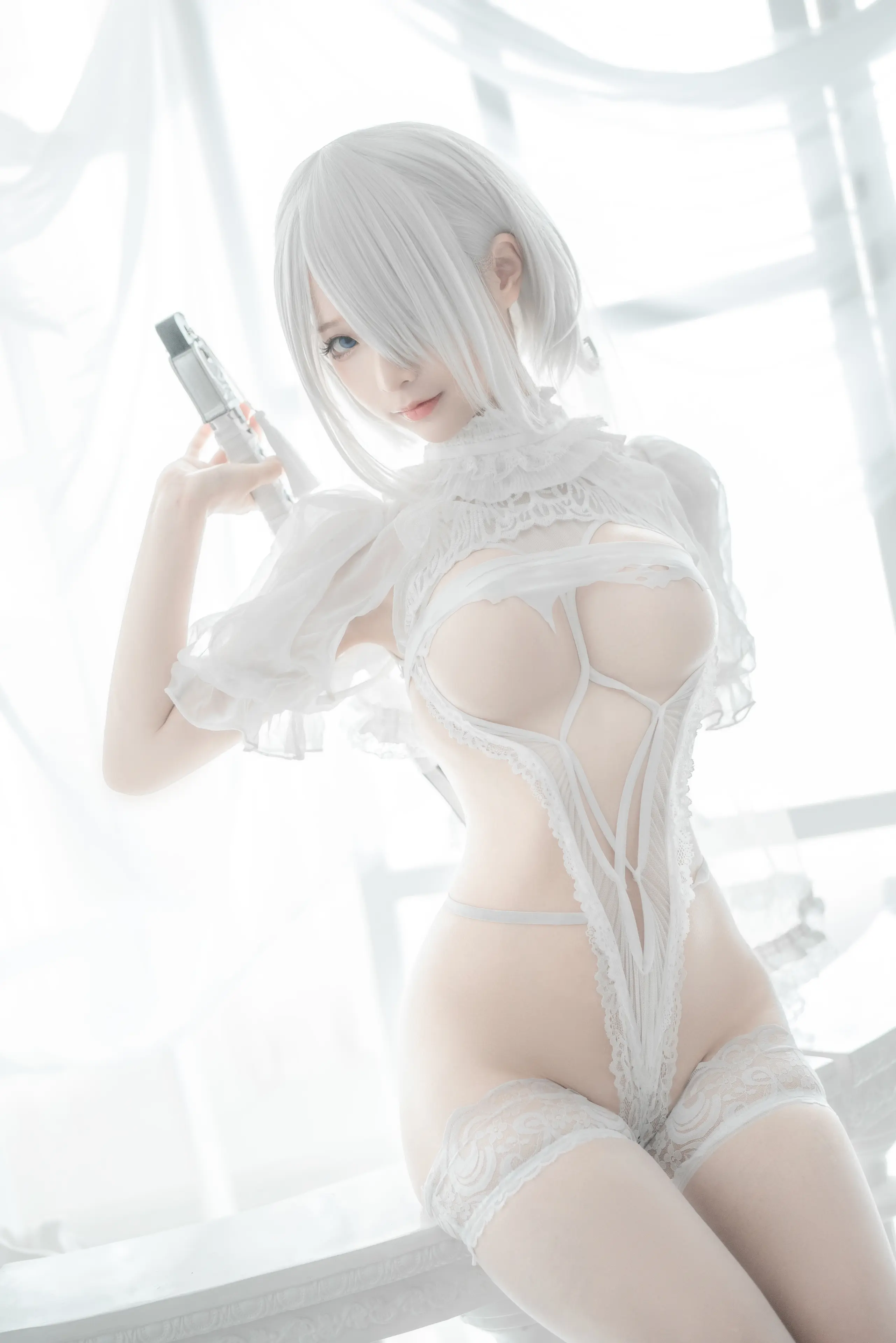 蠢沫沫 2B 白婚纱 [59P]