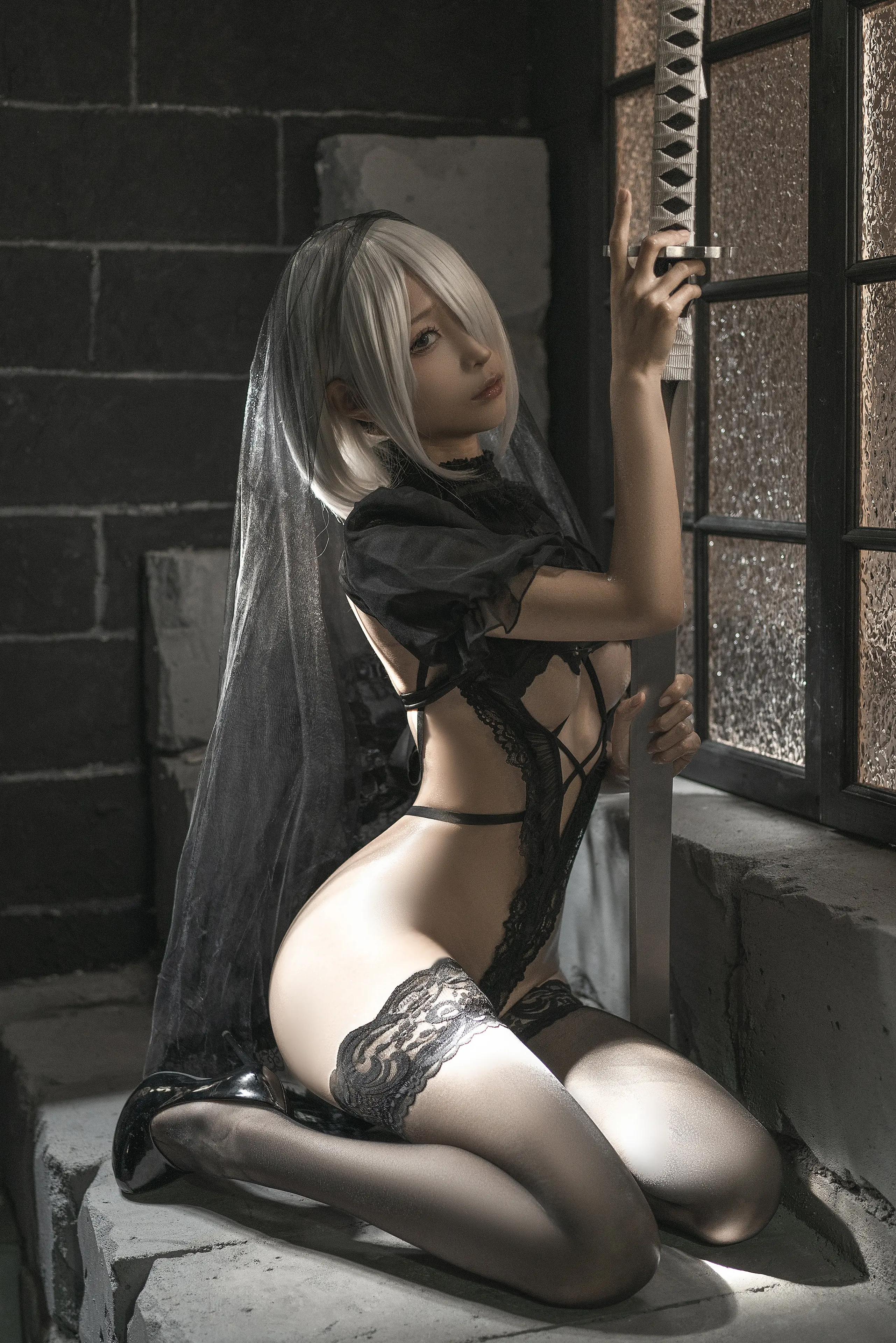 蠢沫沫 2B 黑婚纱 [35P]