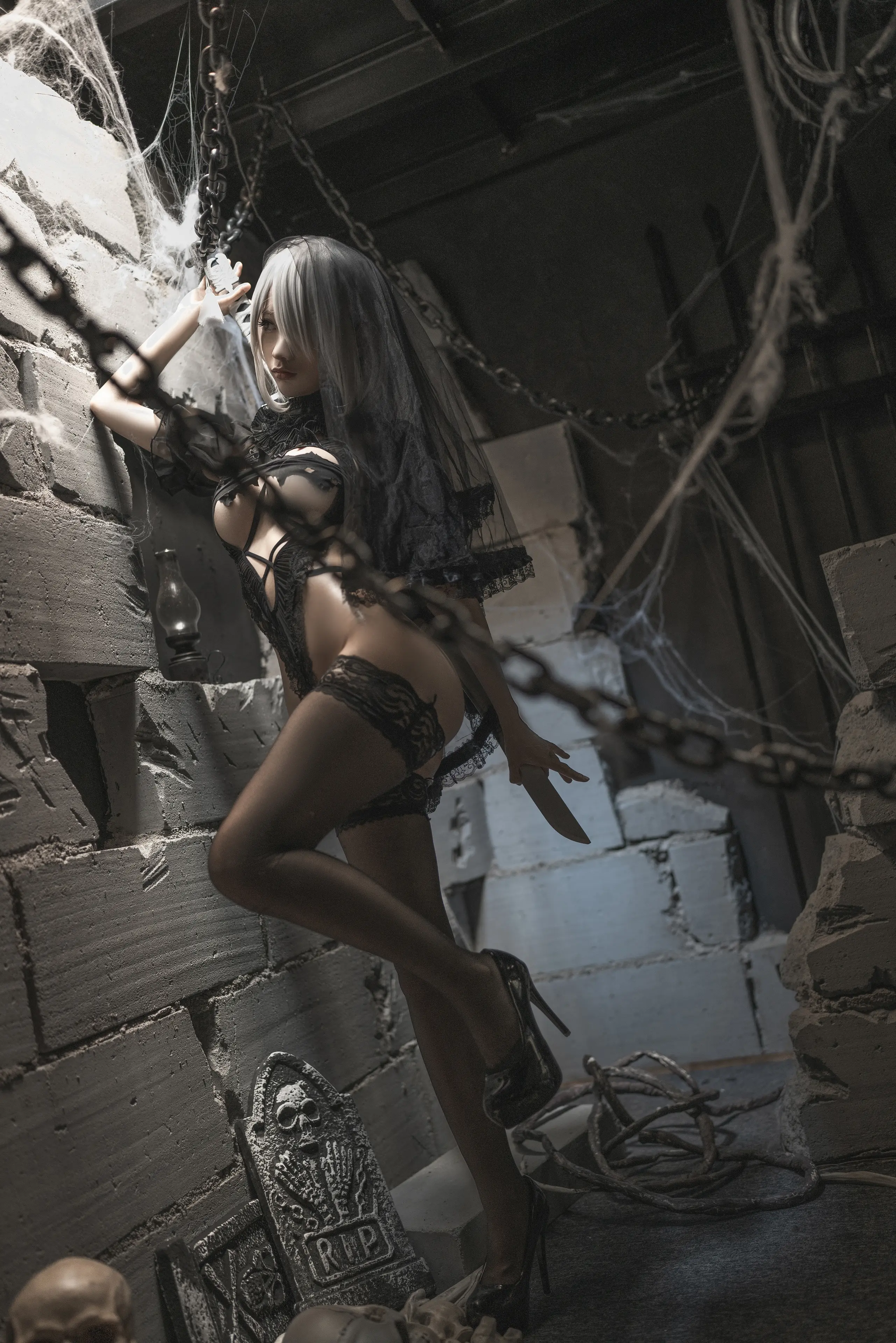 蠢沫沫 2B 黑婚纱 [35P]