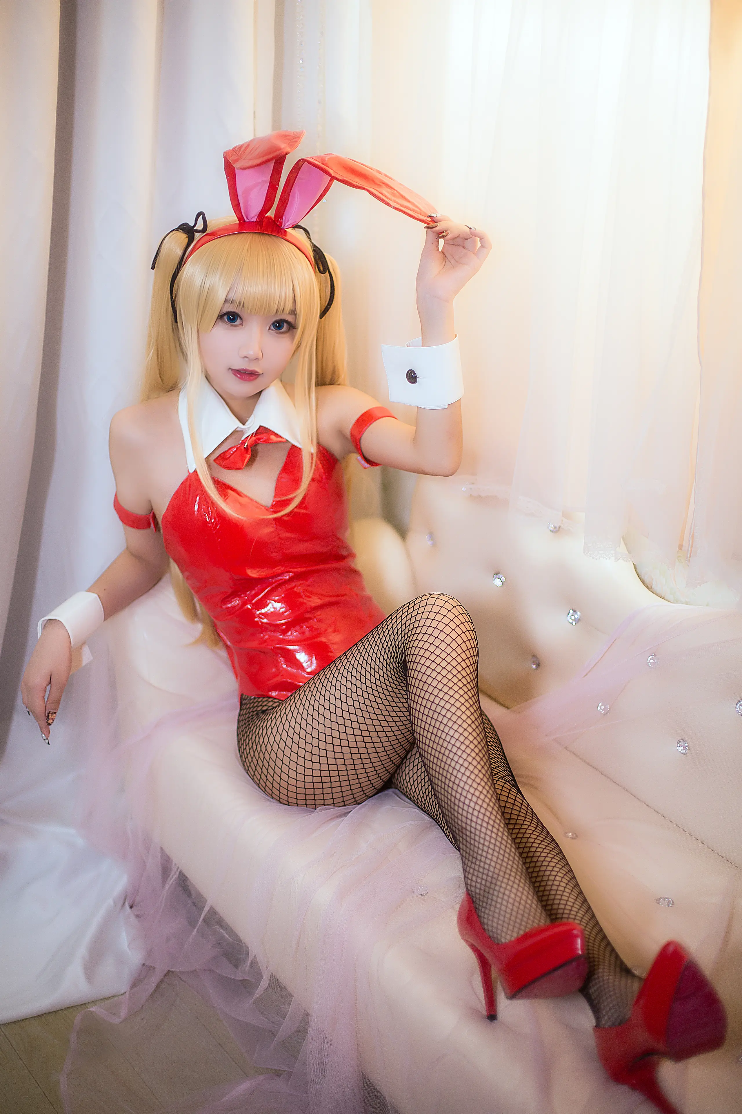 鬼畜瑶在不在 英梨梨红色胶衣兔女郎 [15P]