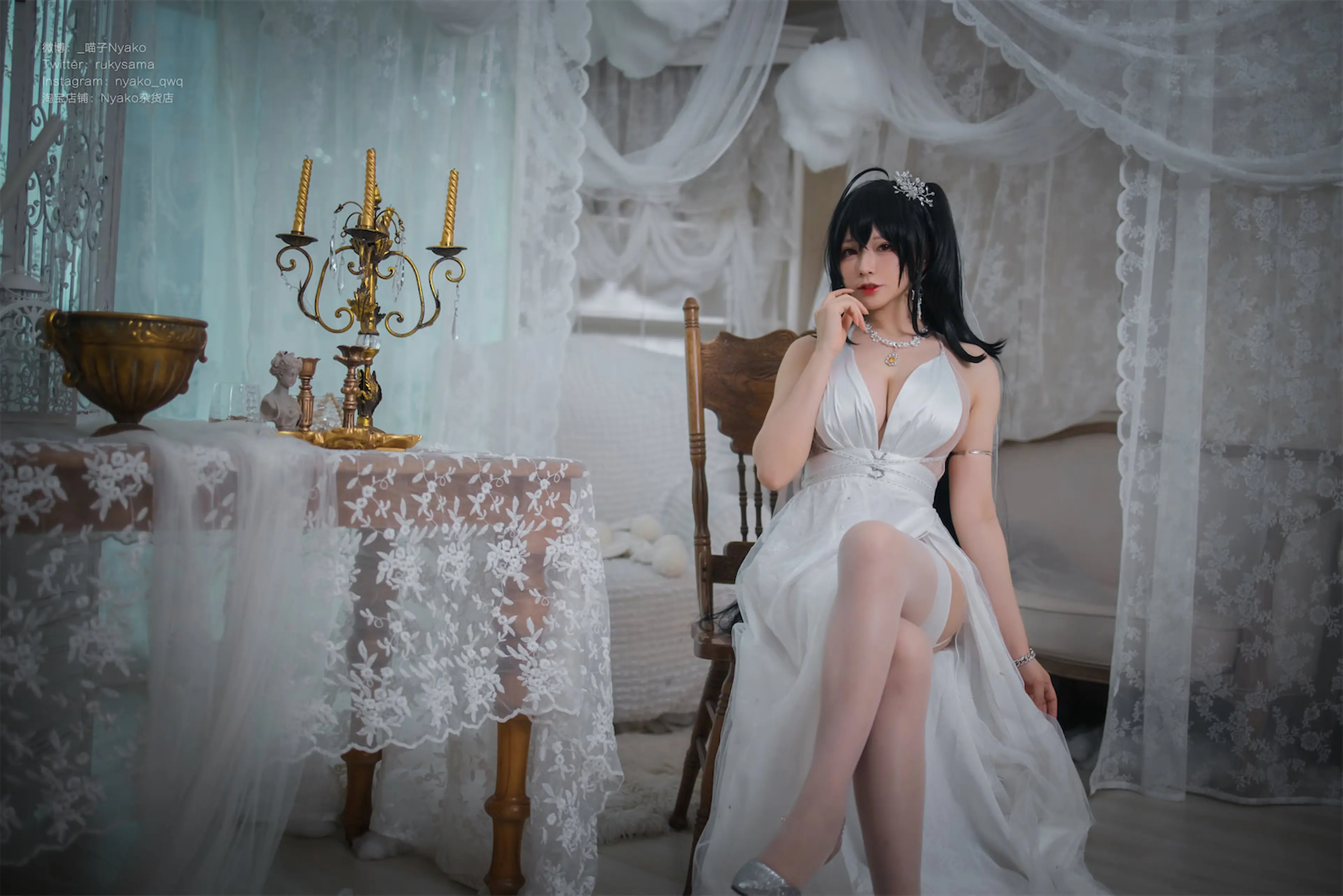 Nyako喵子 大凤纯白婚纱 [65P]