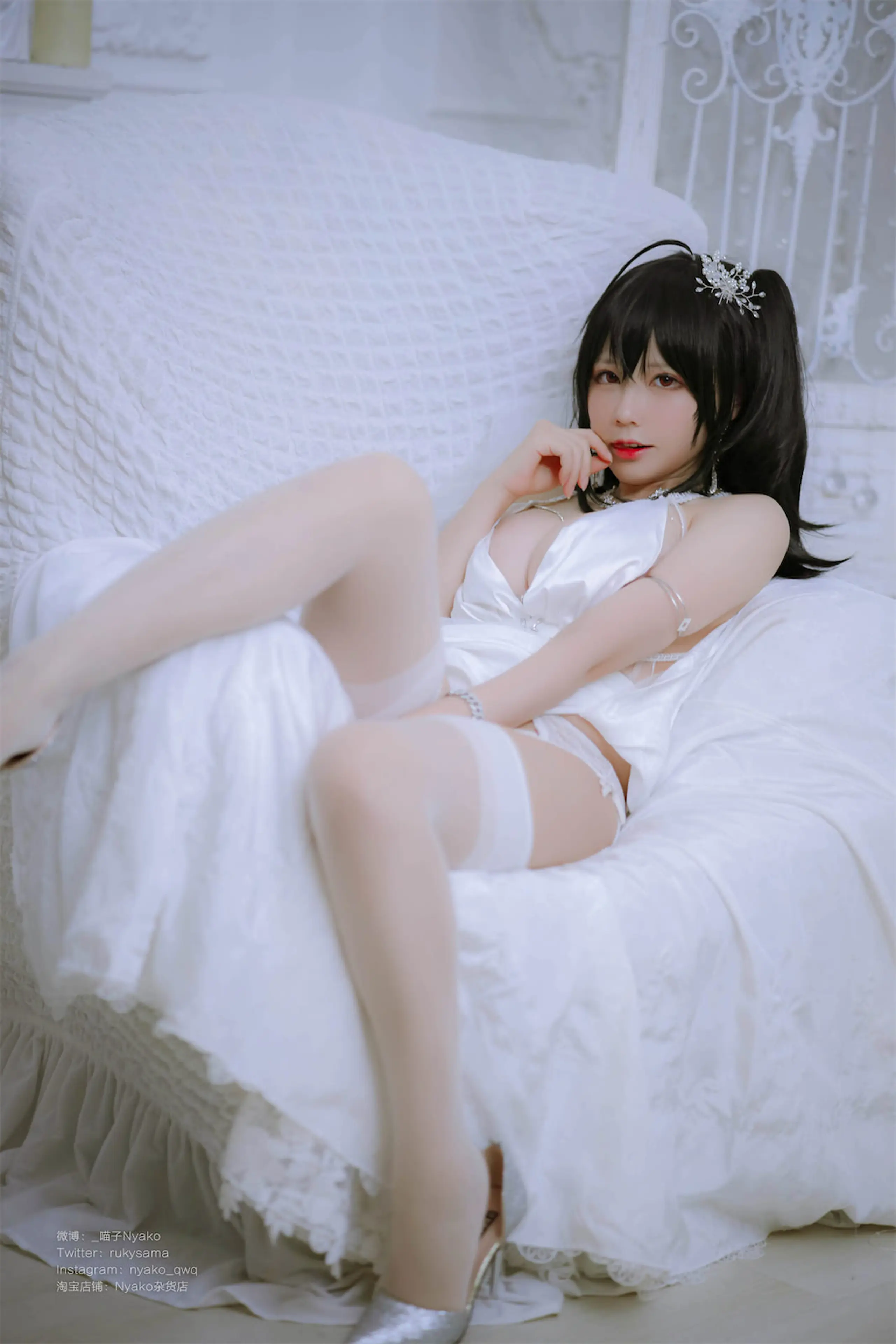 Nyako喵子 大凤纯白婚纱 [65P]