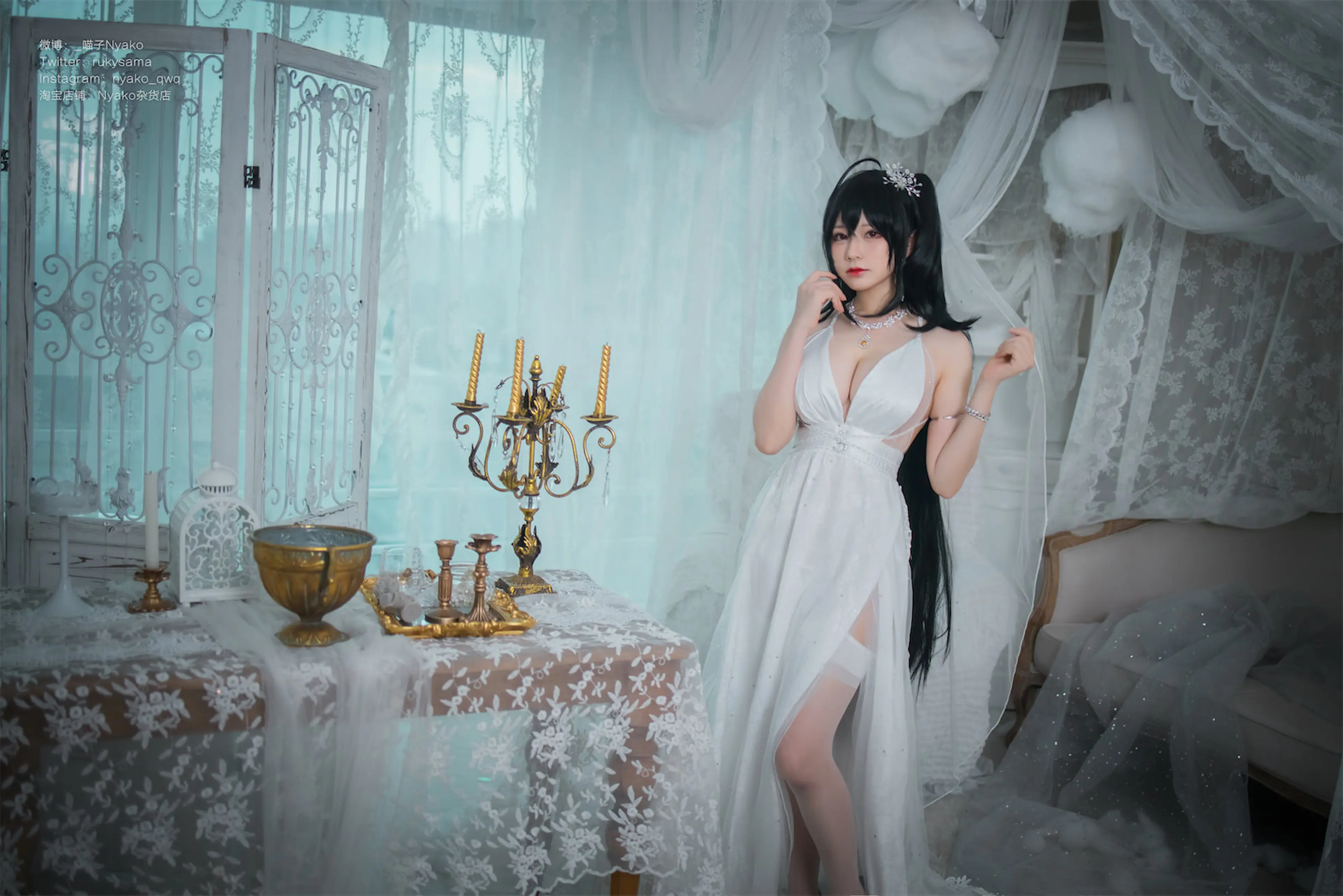 Nyako喵子 大凤纯白婚纱 [65P]