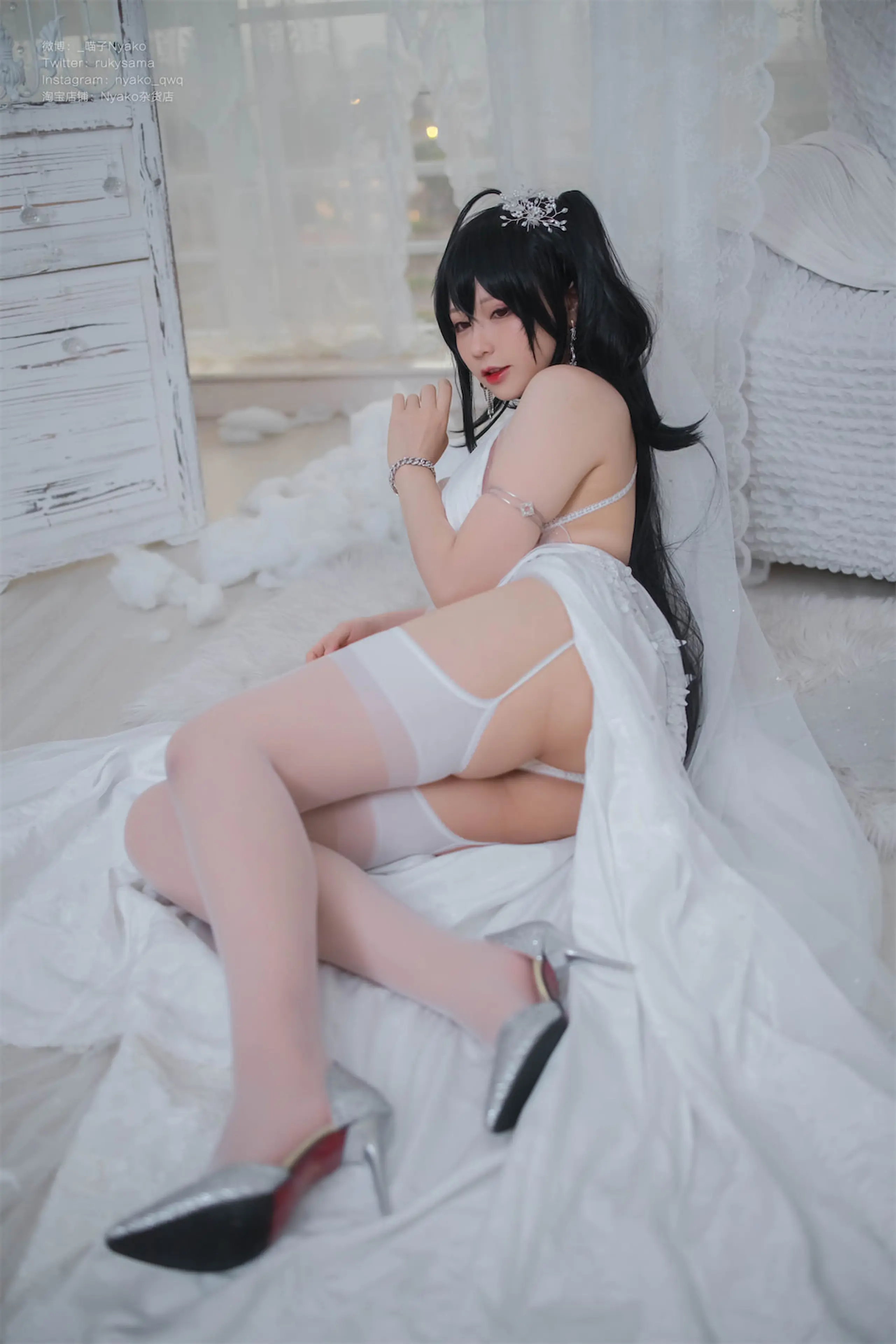 Nyako喵子 大凤纯白婚纱 [65P]