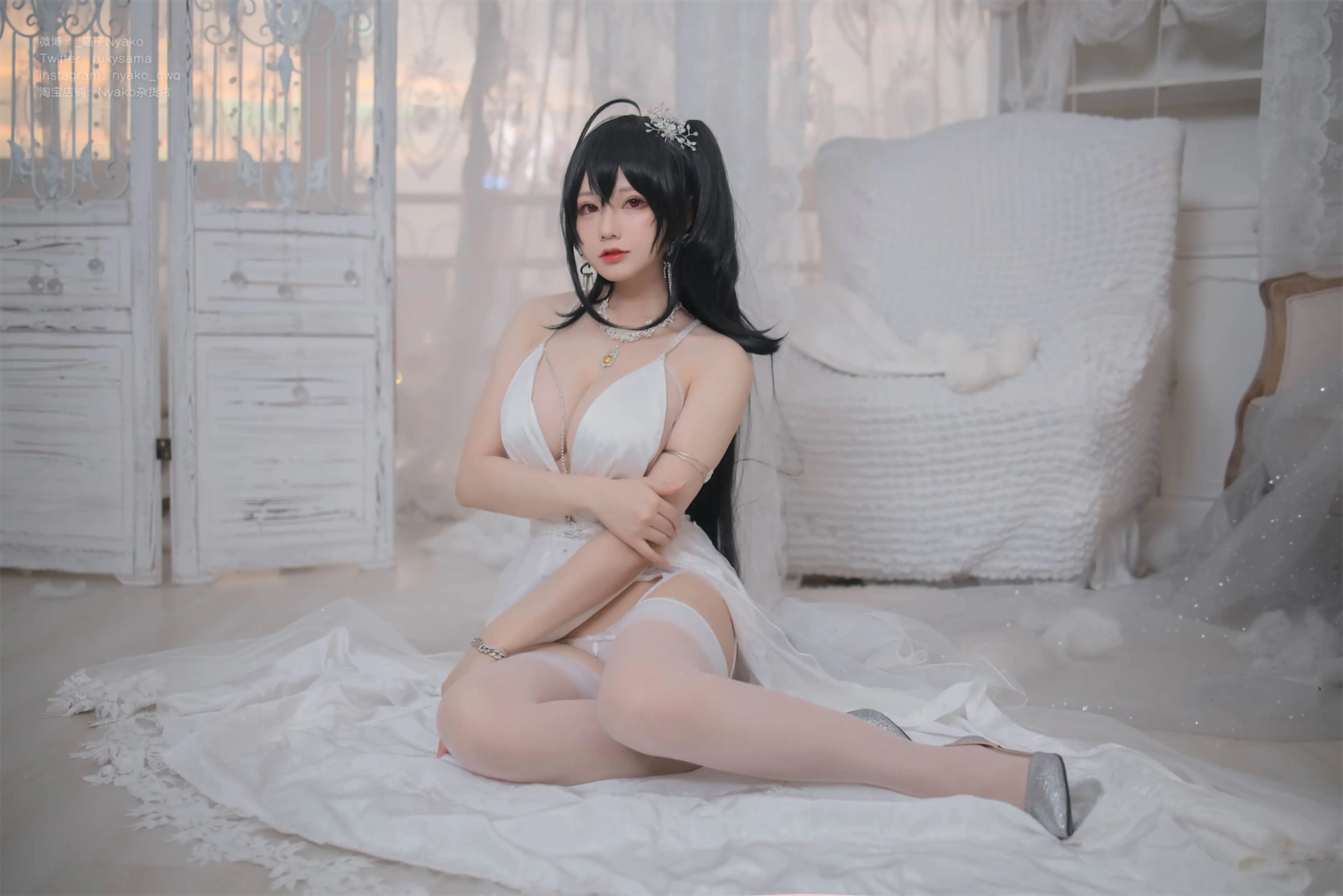 Nyako喵子 大凤纯白婚纱 [65P]