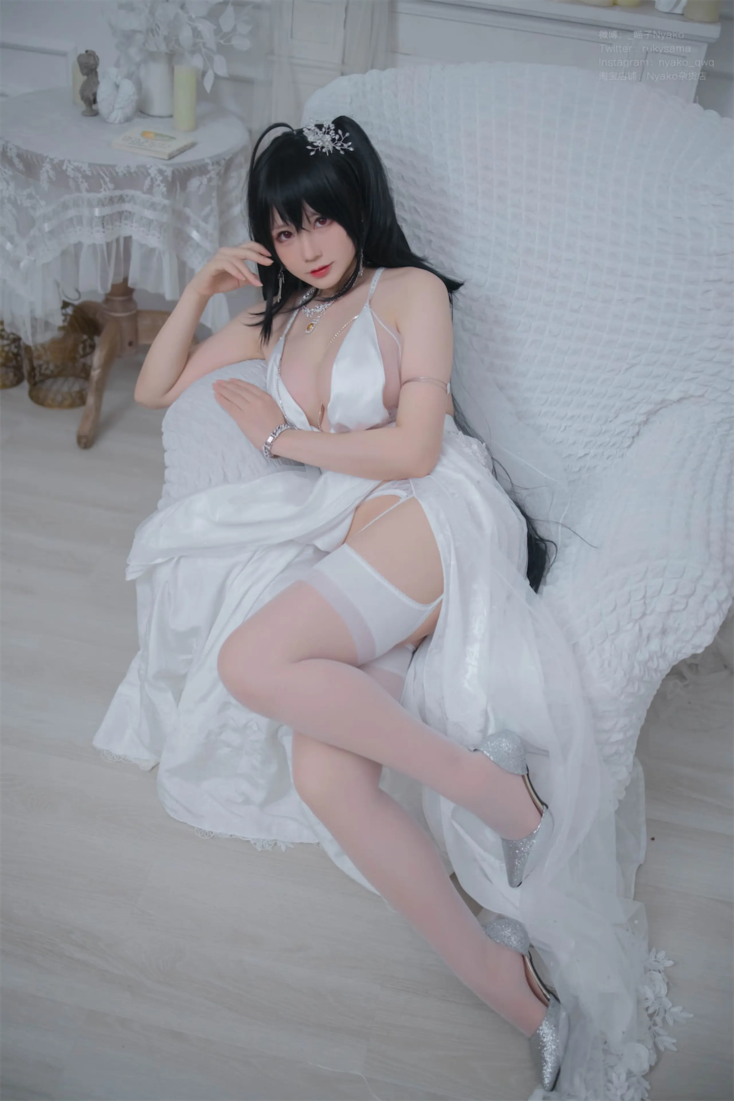 Nyako喵子 大凤纯白婚纱 [65P]