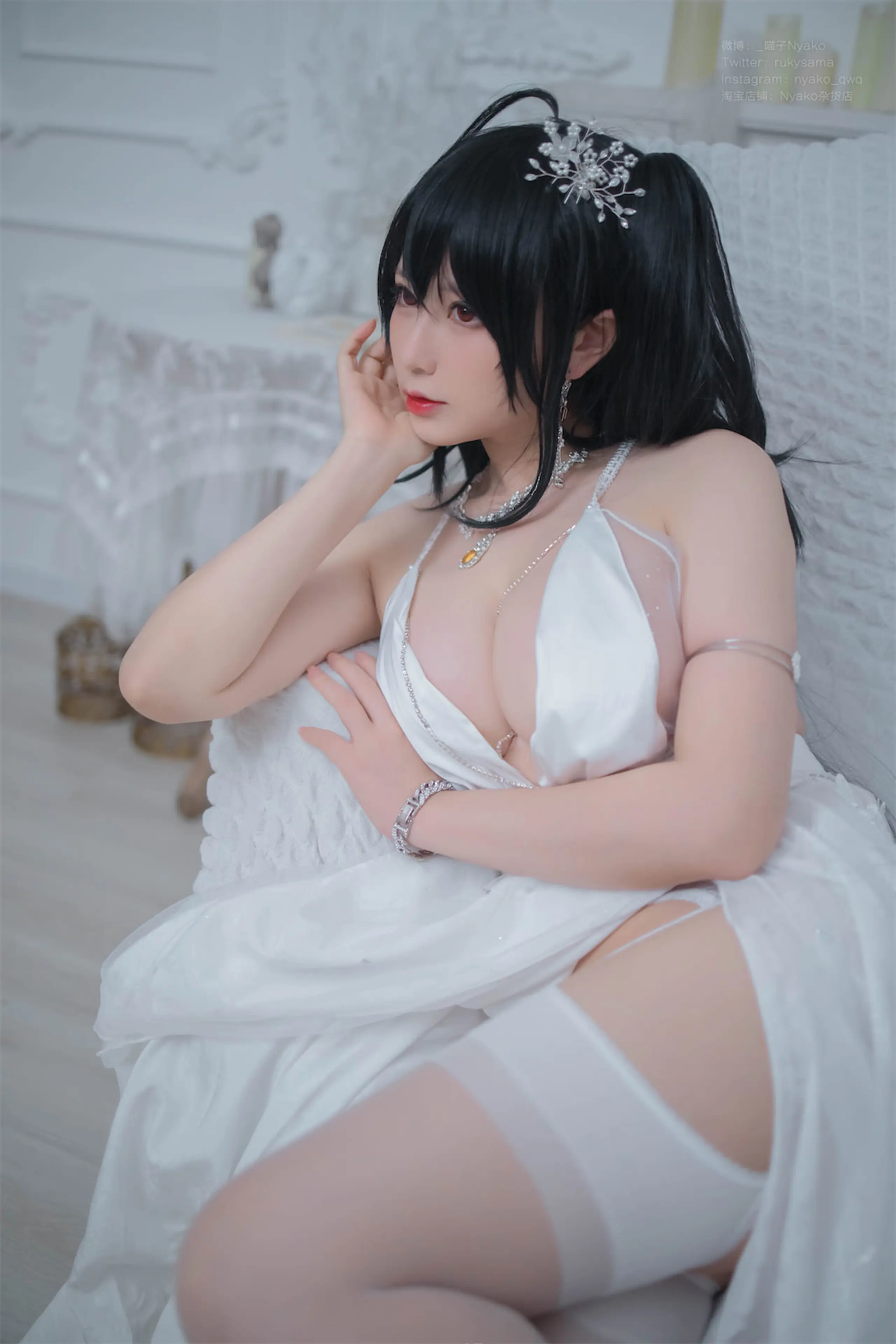 Nyako喵子 大凤纯白婚纱 [65P]