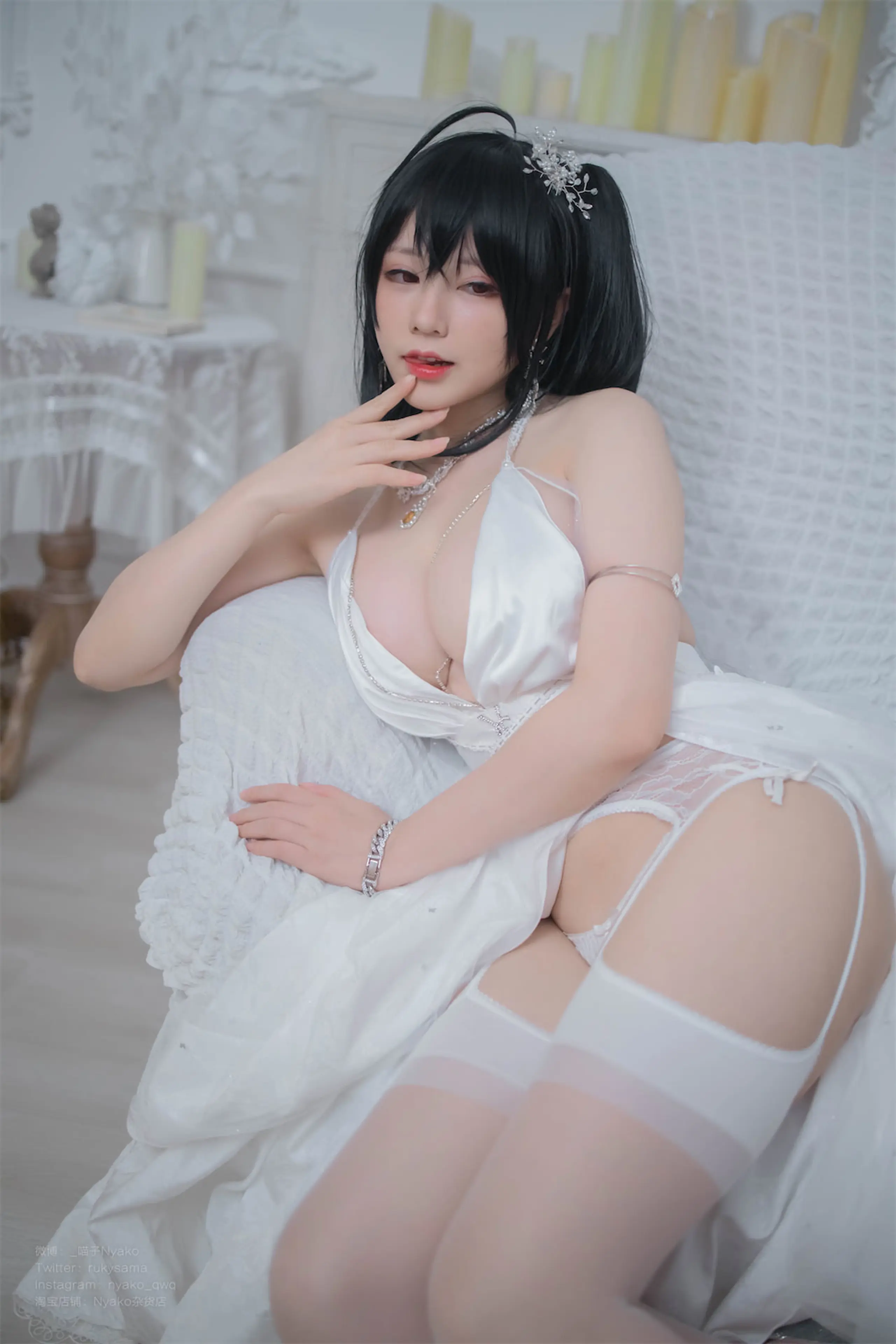 Nyako喵子 大凤纯白婚纱 [65P]