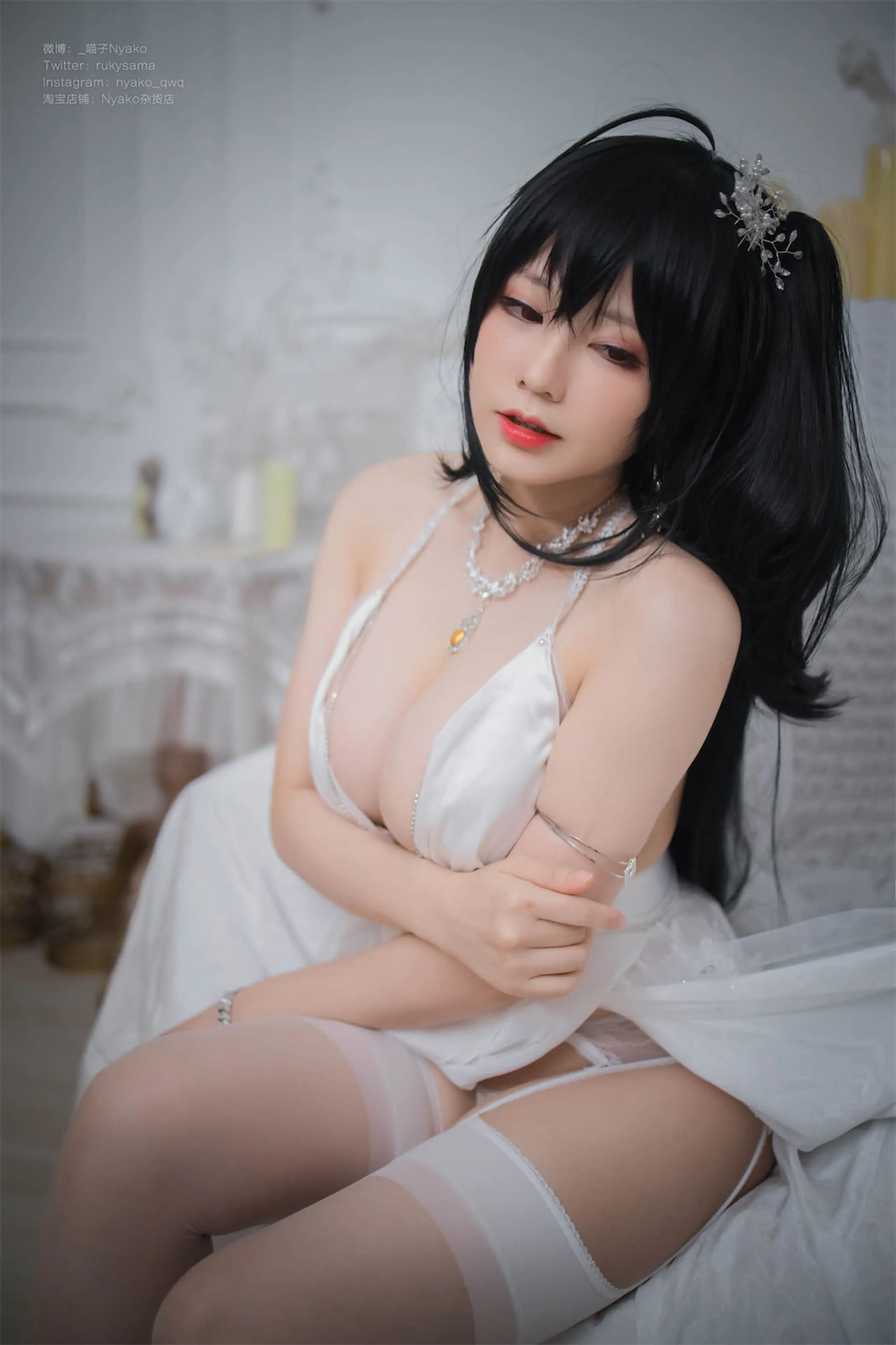 Nyako喵子 大凤纯白婚纱 [65P]