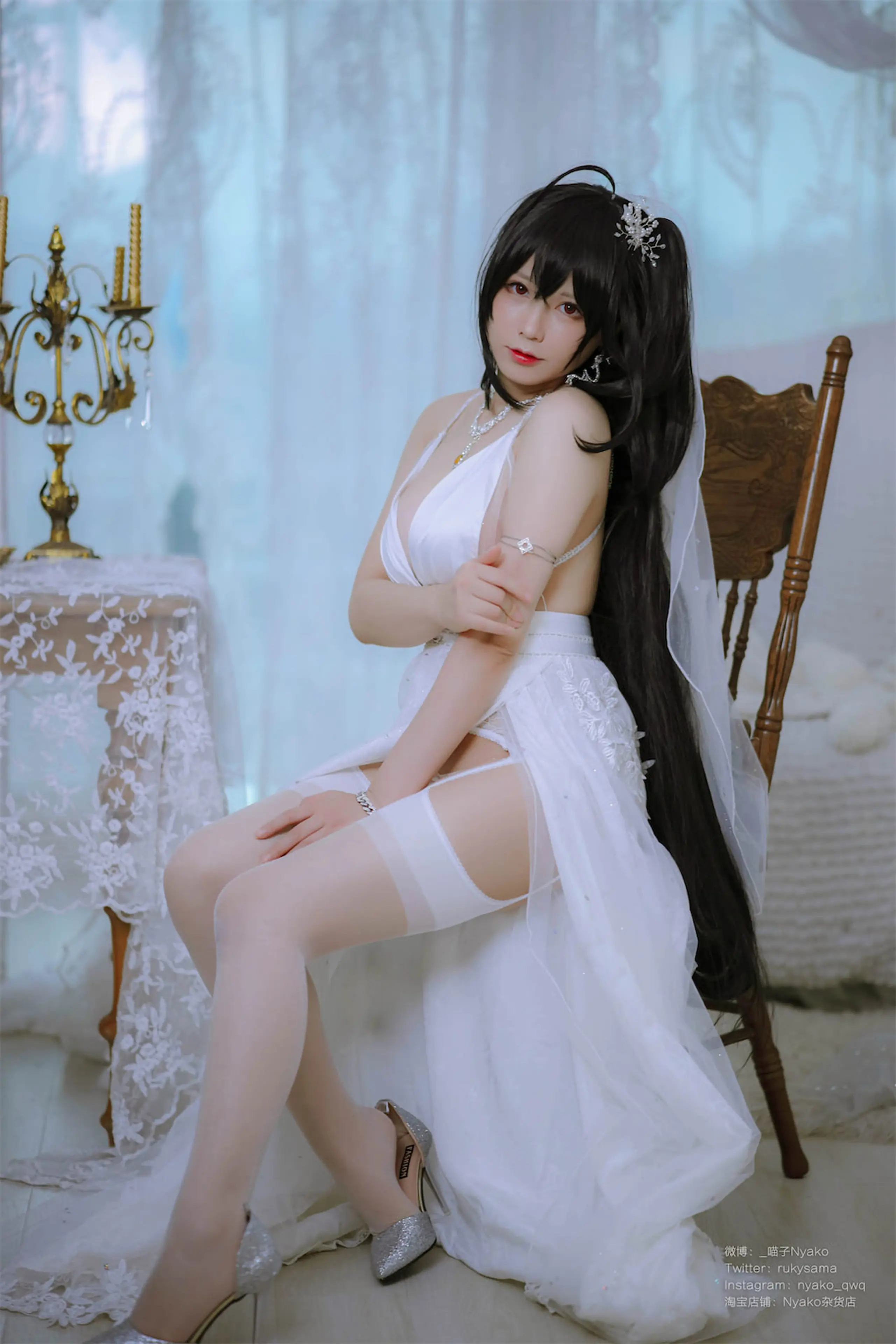 Nyako喵子 大凤纯白婚纱 [65P]