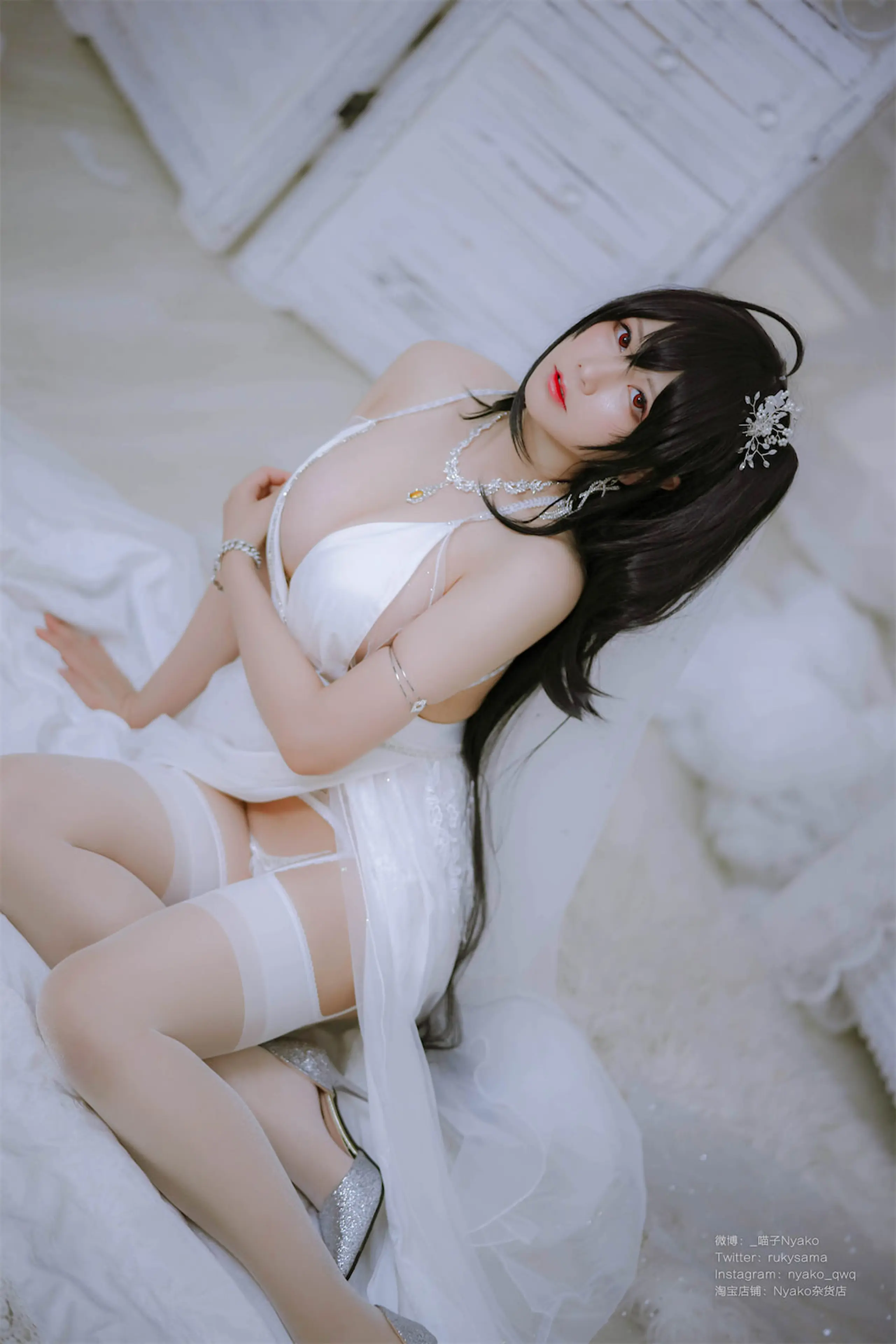 Nyako喵子 大凤纯白婚纱 [65P]