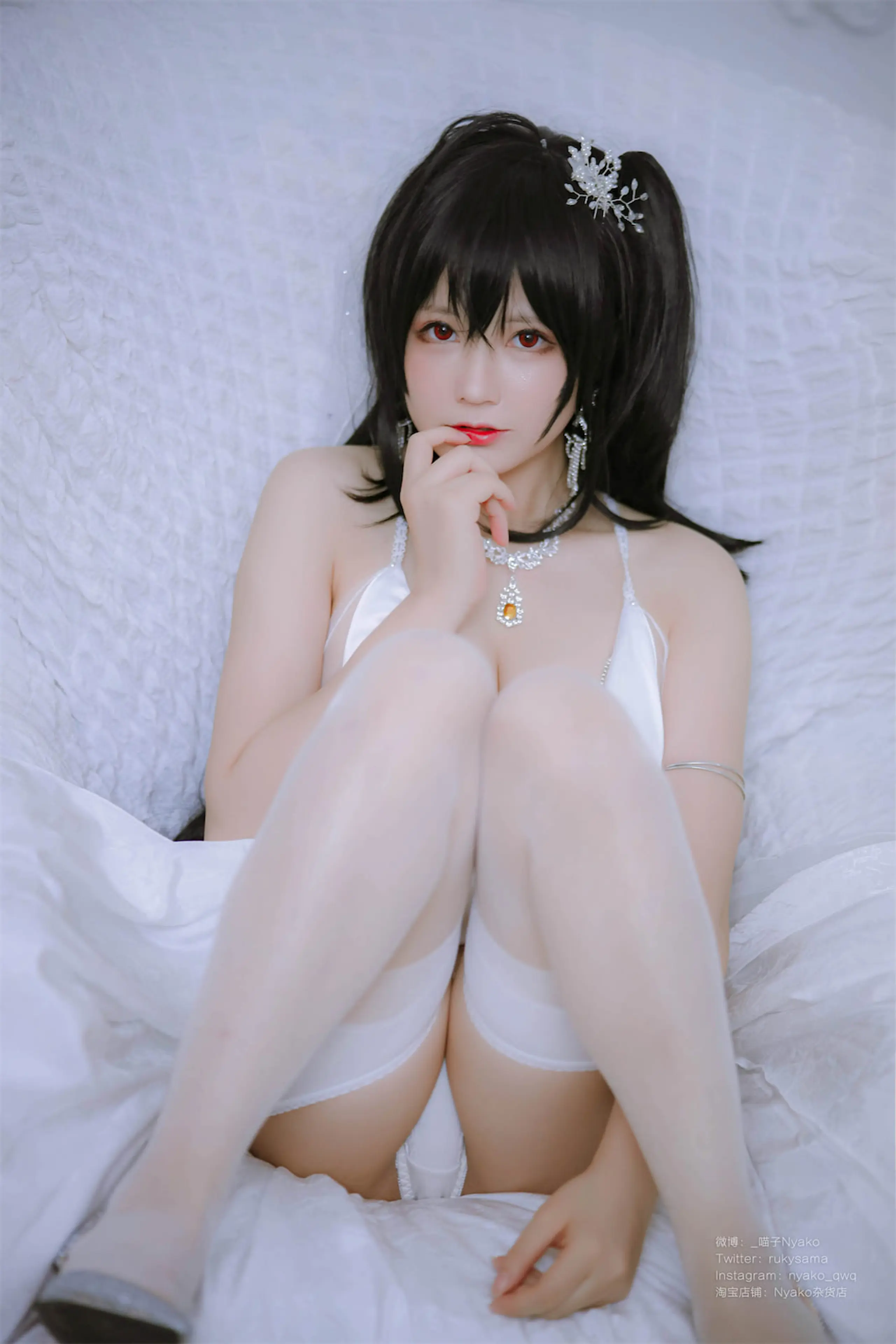 Nyako喵子 大凤纯白婚纱 [65P]