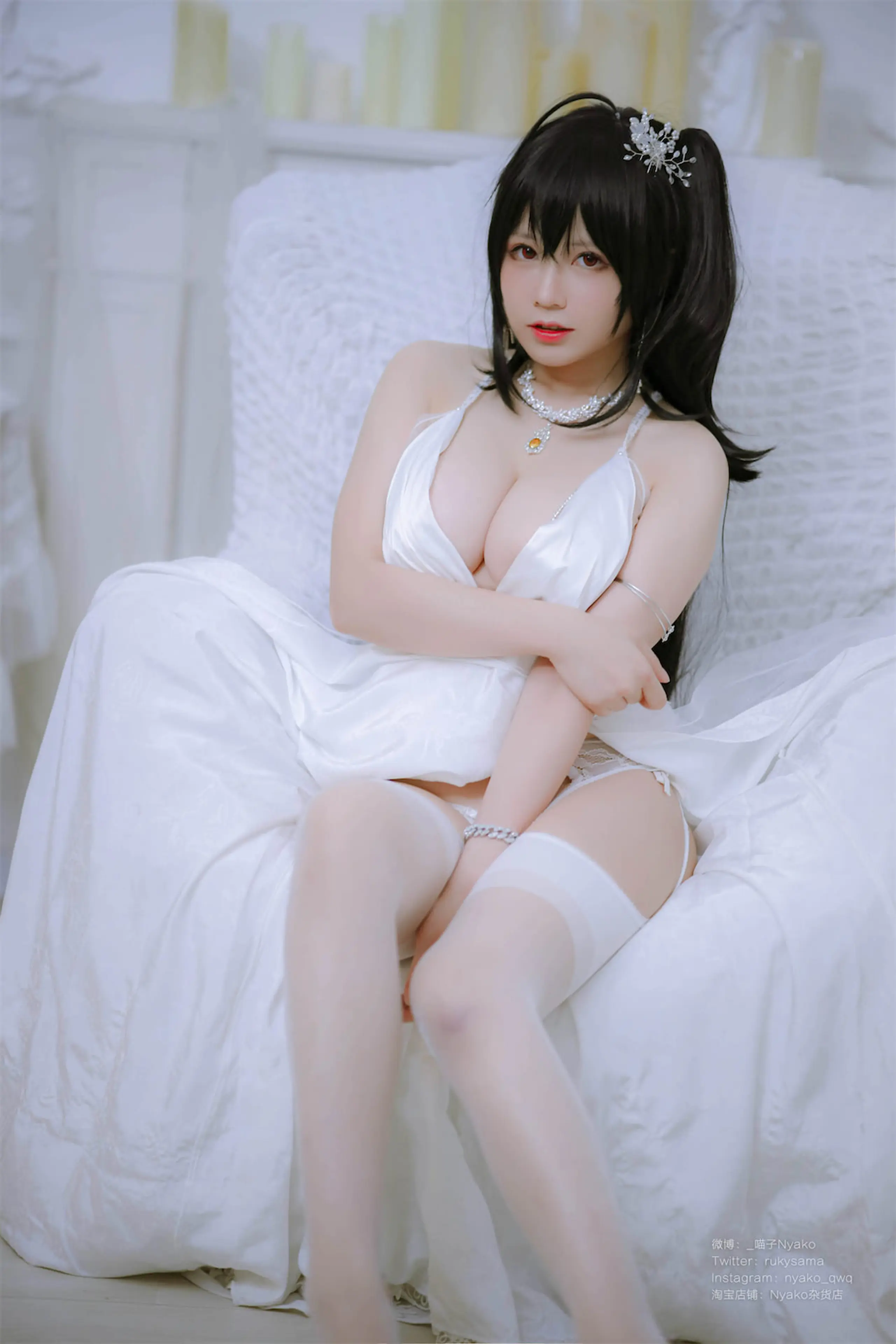 Nyako喵子 大凤纯白婚纱 [65P]