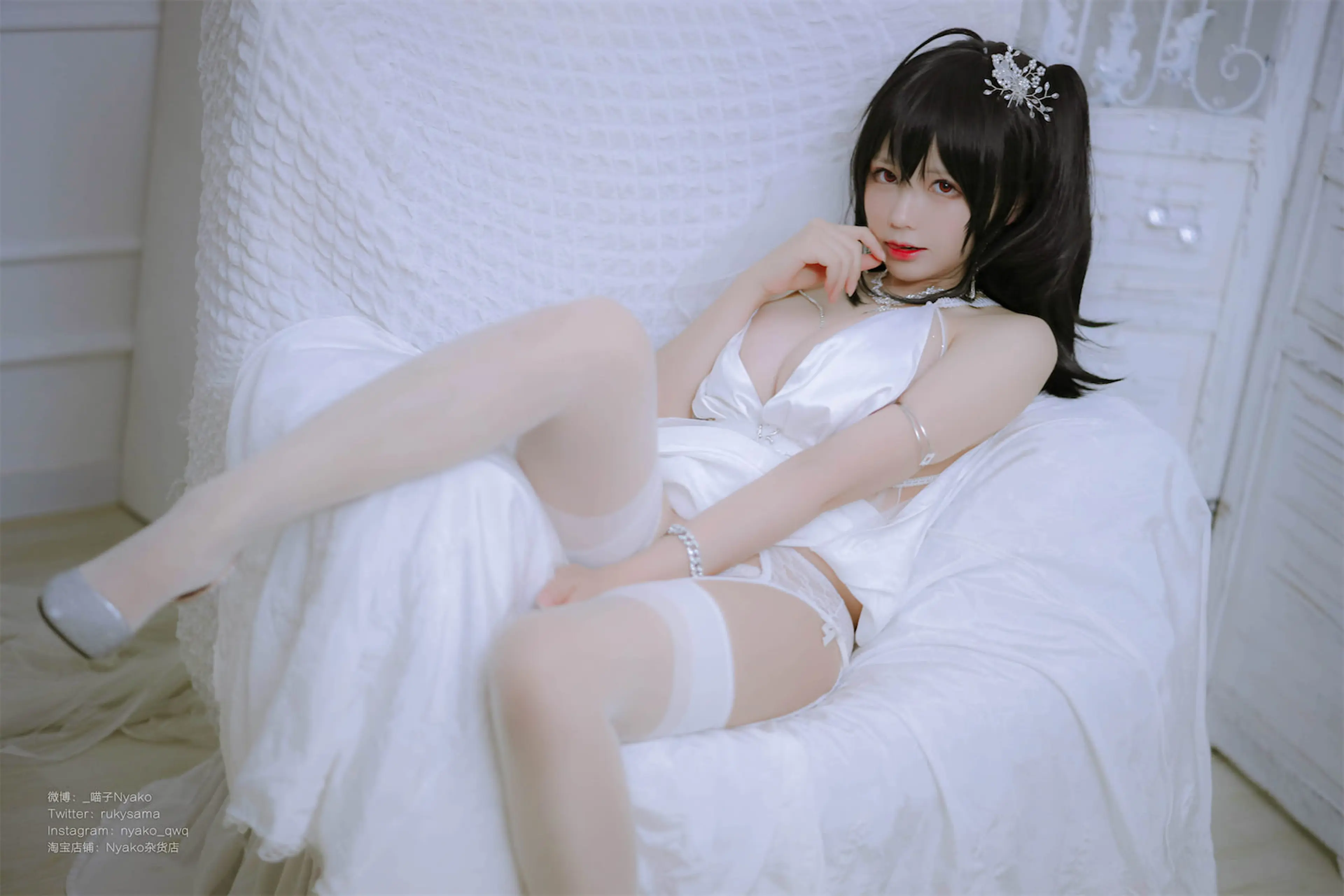 Nyako喵子 大凤纯白婚纱 [65P]