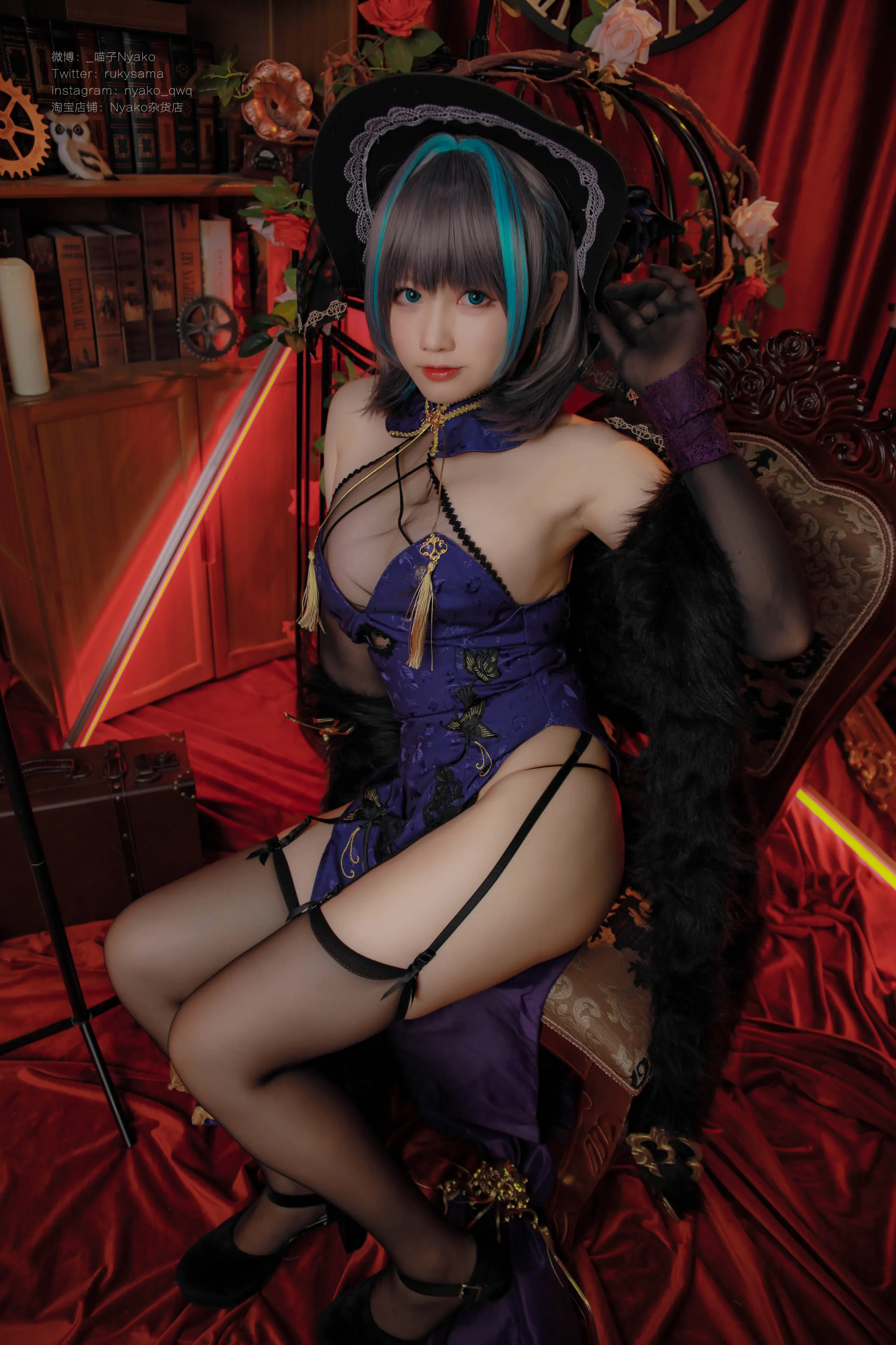 Nyako喵子 柴郡旗袍 [48P]