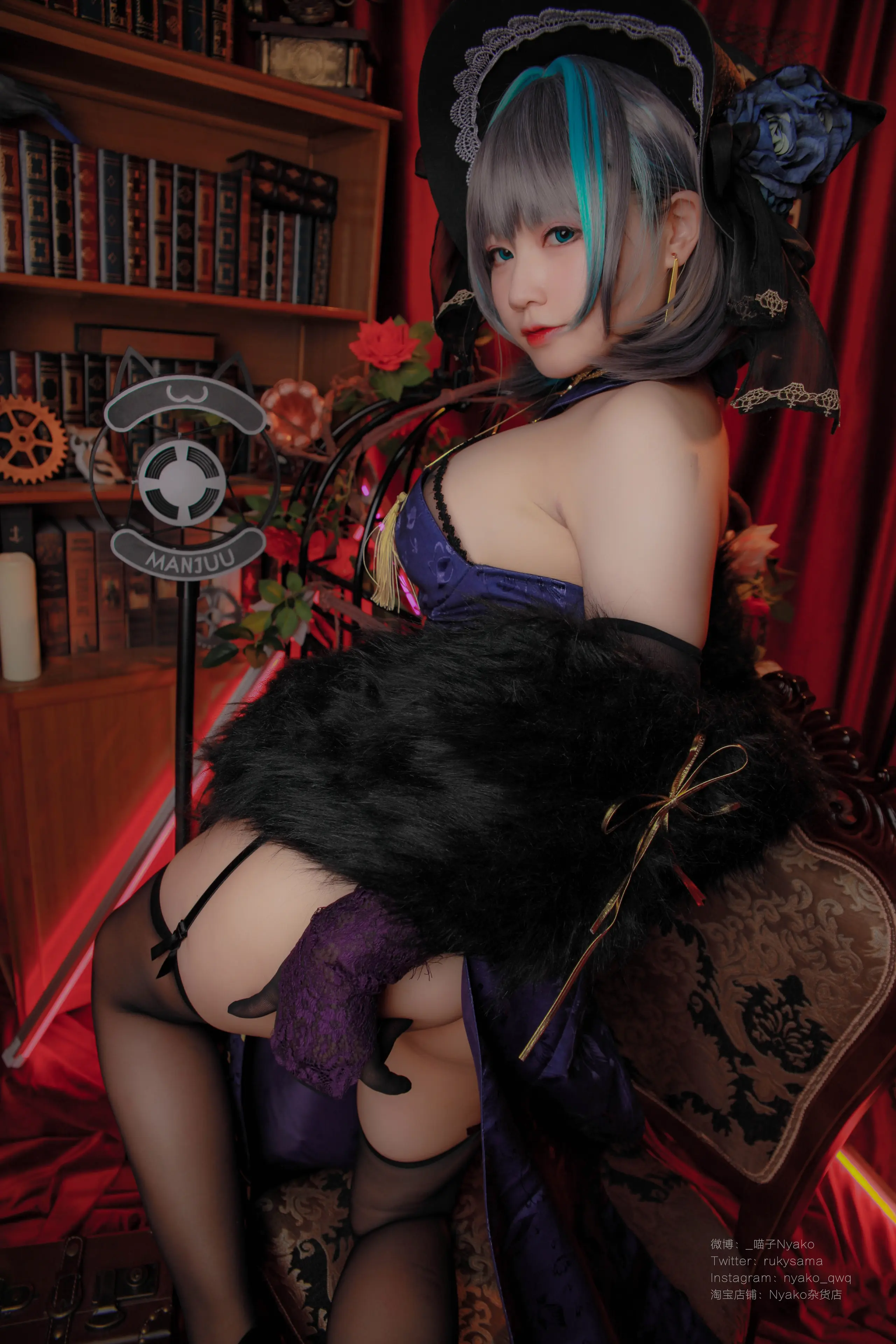 Nyako喵子 柴郡旗袍 [48P]