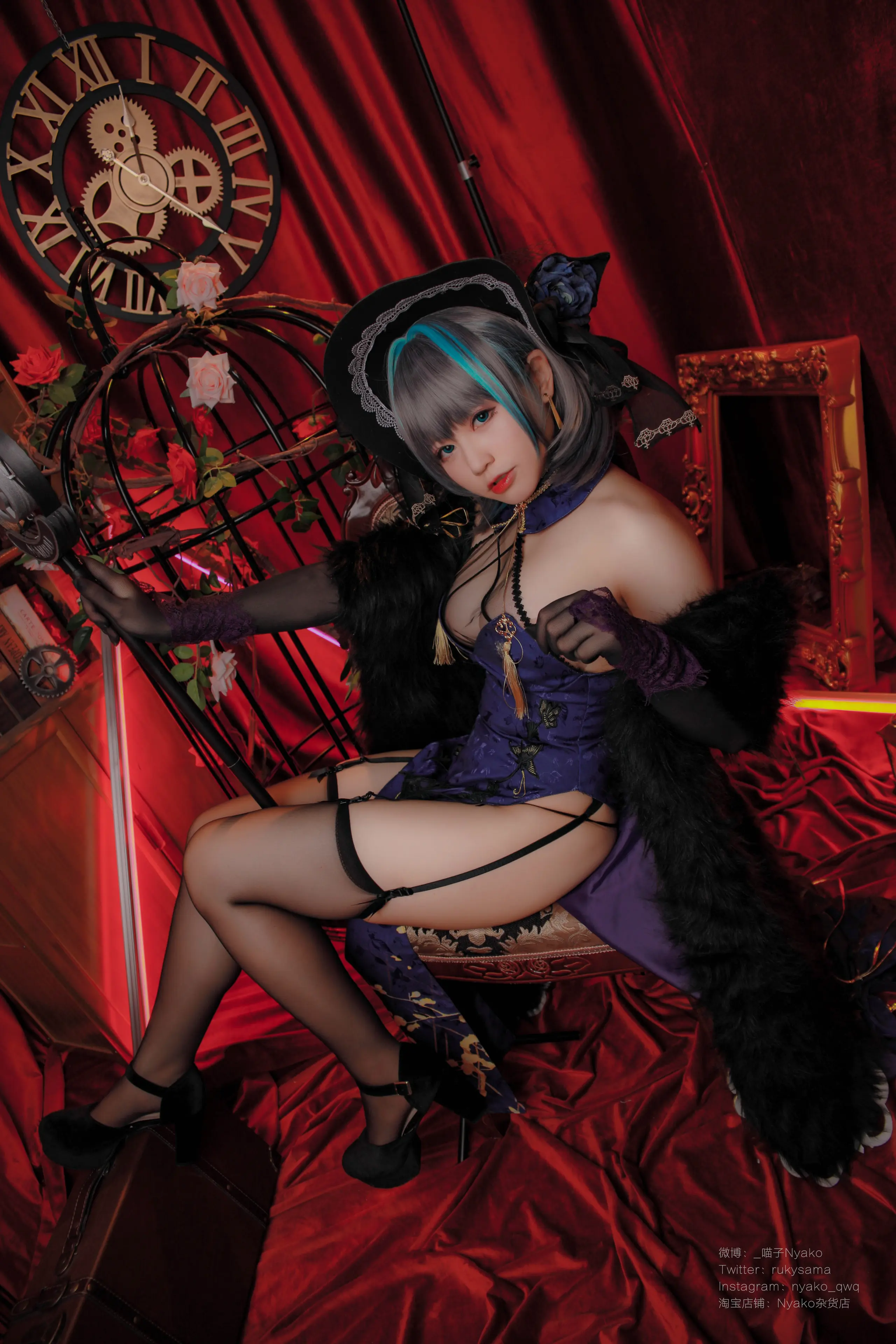 Nyako喵子 柴郡旗袍 [48P]